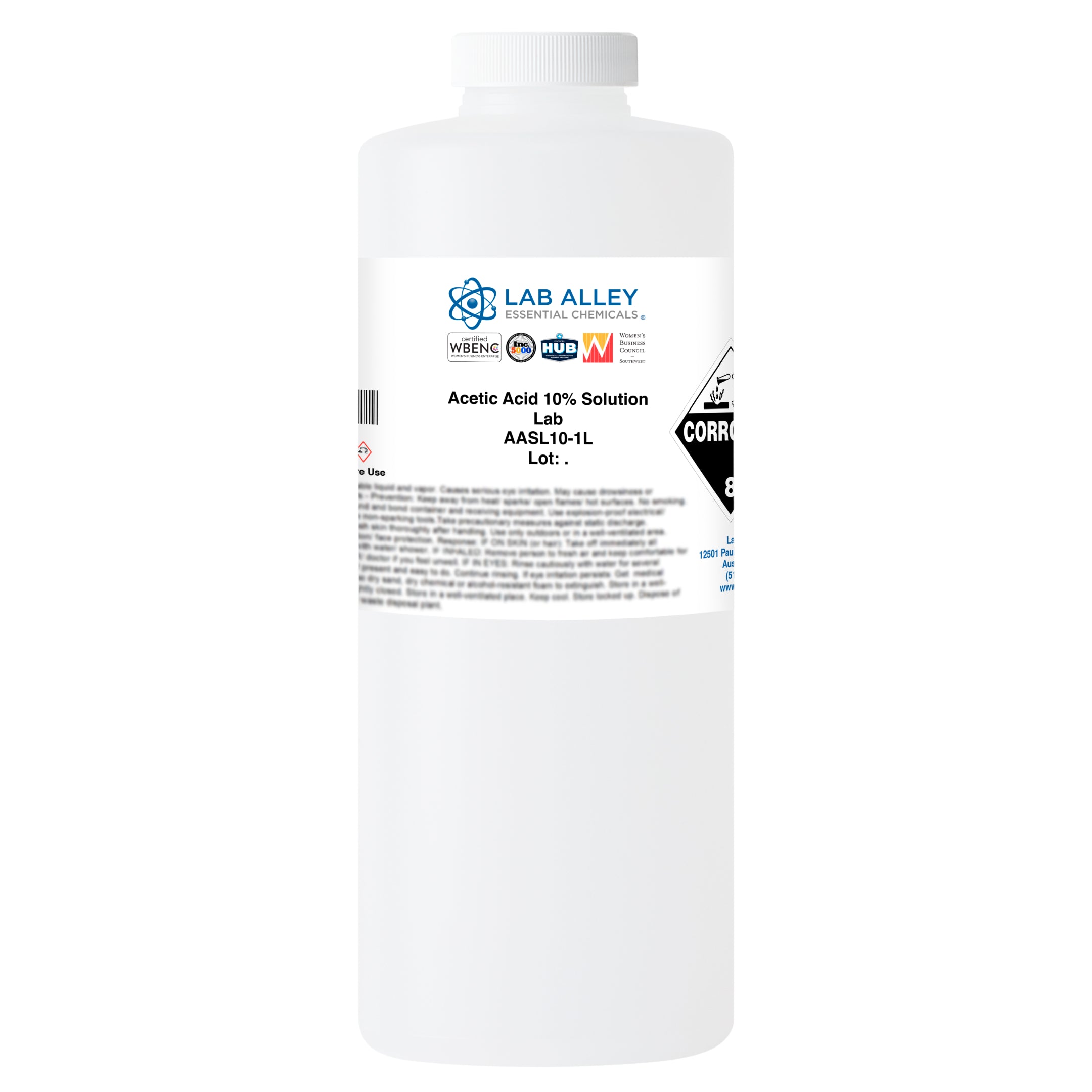 Acetic Acid 10% Solution Lab Grade