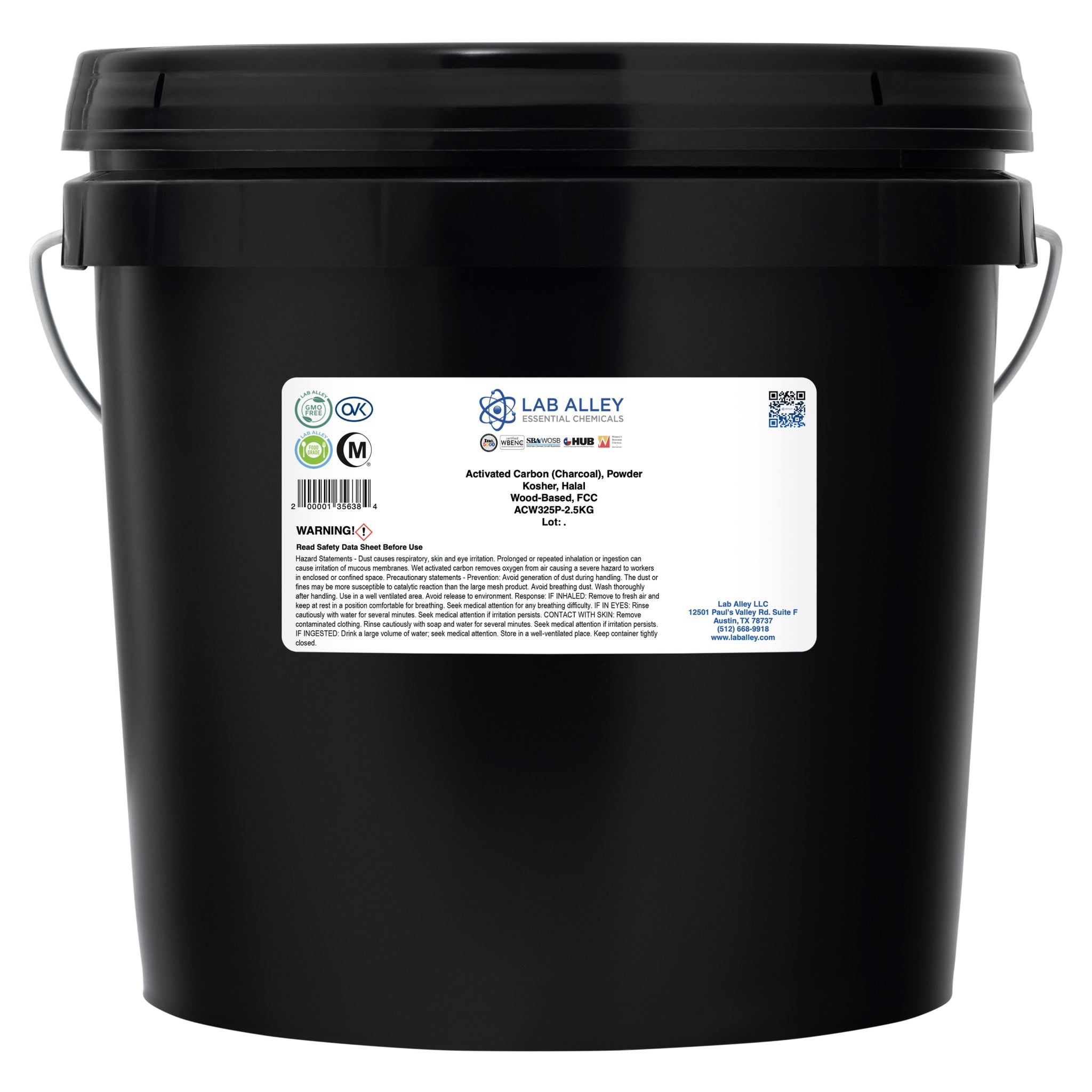 Activated Carbon (Charcoal) Powder, Food Grade, Kosher, Halal, Wood Based