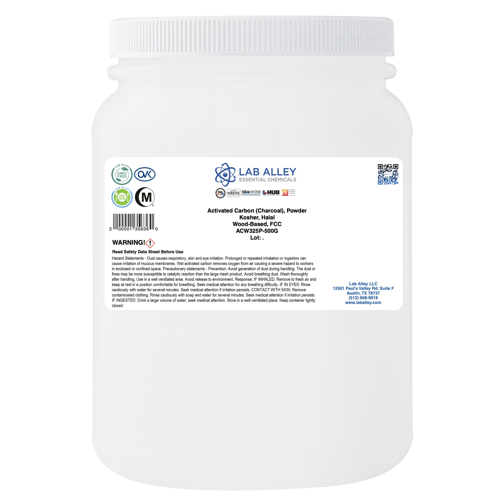 Activated Carbon (Charcoal) Powder, Food Grade, Kosher, Halal, Wood Based