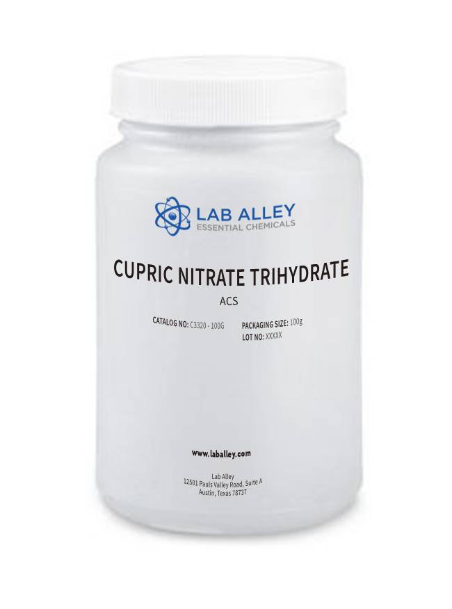 Cupric Nitrate Trihydrate Crystal, ACS Grade, 100 Grams