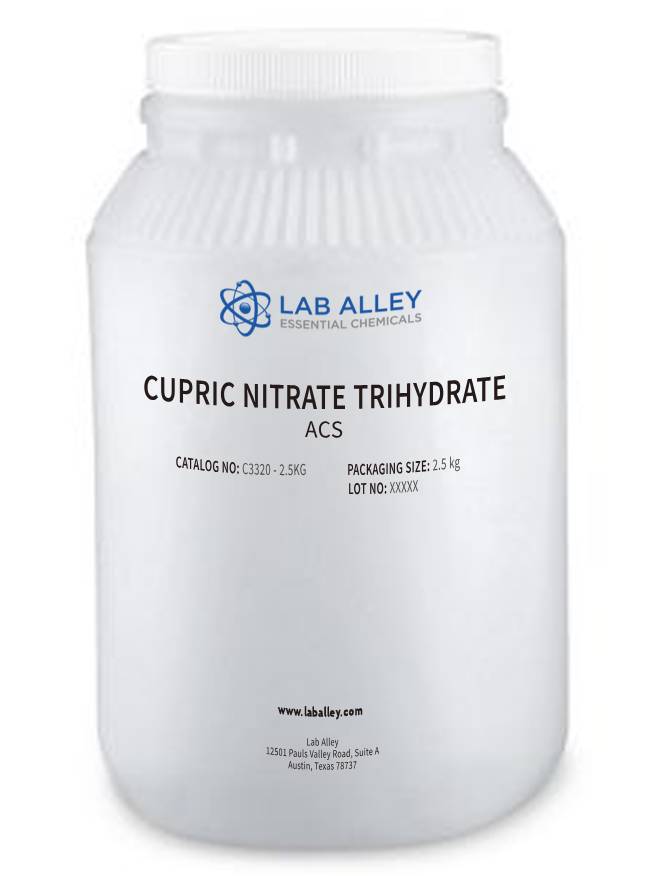 Cupric Nitrate Trihydrate Crystal, ACS Grade, 2.5 Kilograms