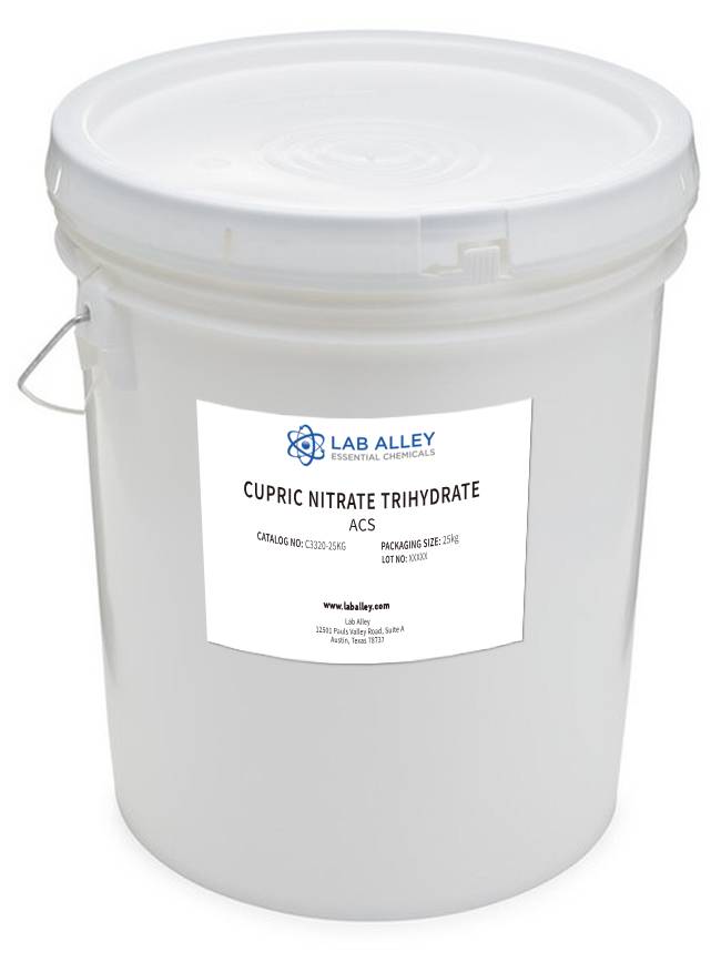 Cupric Nitrate Trihydrate Crystal, ACS Grade, 25 Kilograms