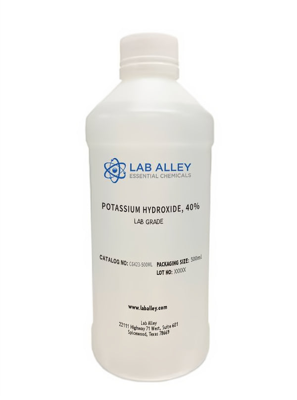 Potassium Hydroxide Solution, 50% (w/v) – 3.8 LTR – P-65 – NC Labs Products