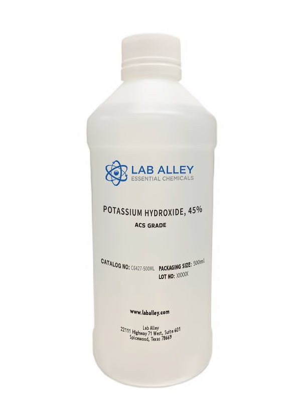 Potassium Hydroxide, ACS Grade, 45% Solution