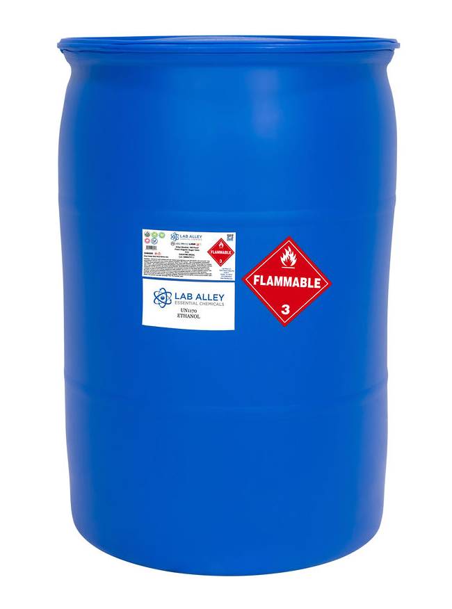 Organic Ethyl Alcohol, 190 Proof Kosher, FCC 4 x 1 Liter Case Lab Alley
