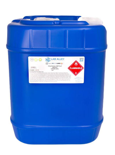 200 Proof Ethanol 5 Gallon Pail. 200 Proof Pure Ethanol Alcohol, 100%, 5 Gallons, Undenatured Absolute Alcohol, Price: $30, 3-6 Day Delivery Via UPS. Ethanol 200 Proof, 100% Absolute (Undenatured) Ethyl Alcohol, Tax-Paid, CAS Number: 64-17-5