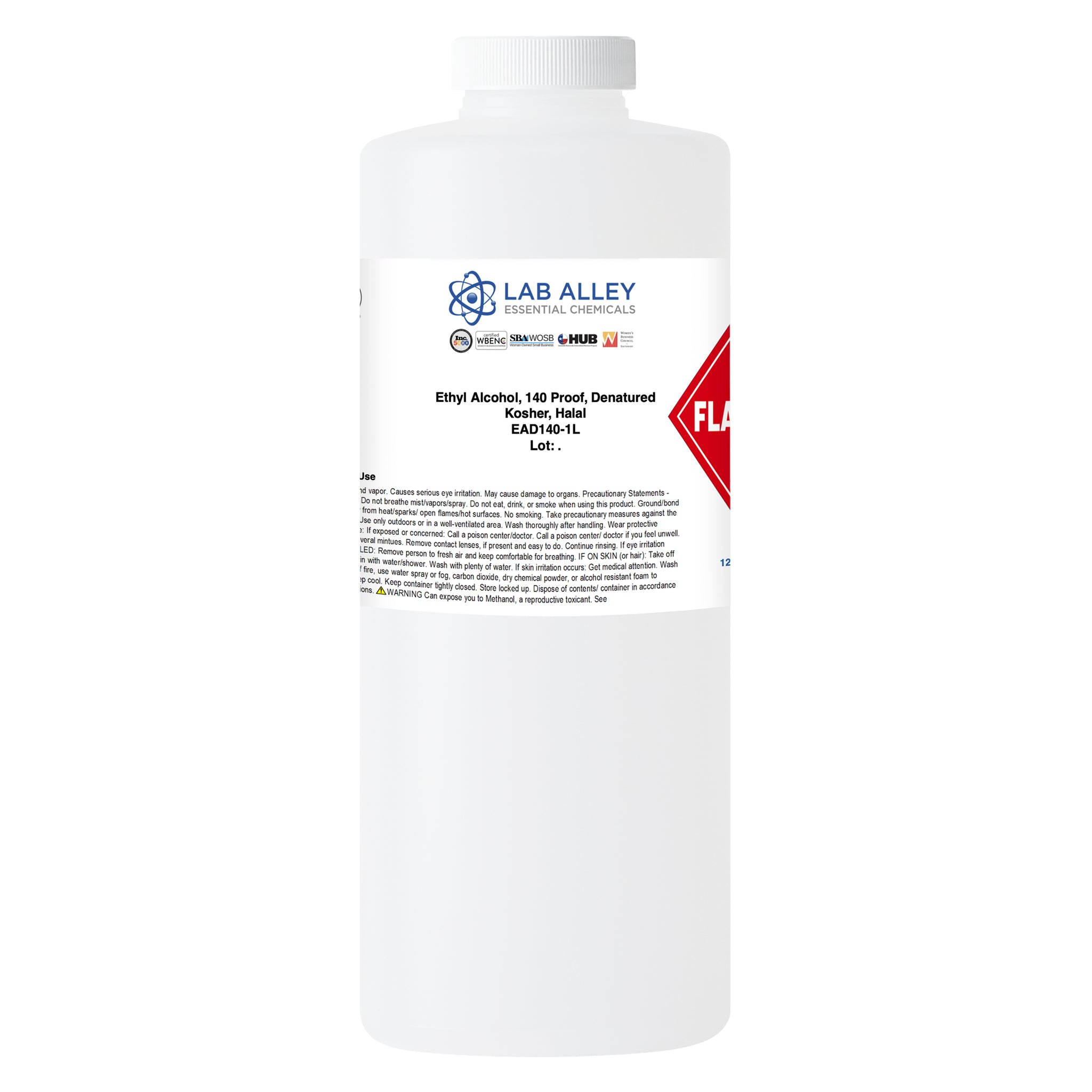 Ethanol 140 Proof (70%) Denatured Alcohol, Kosher, Halal