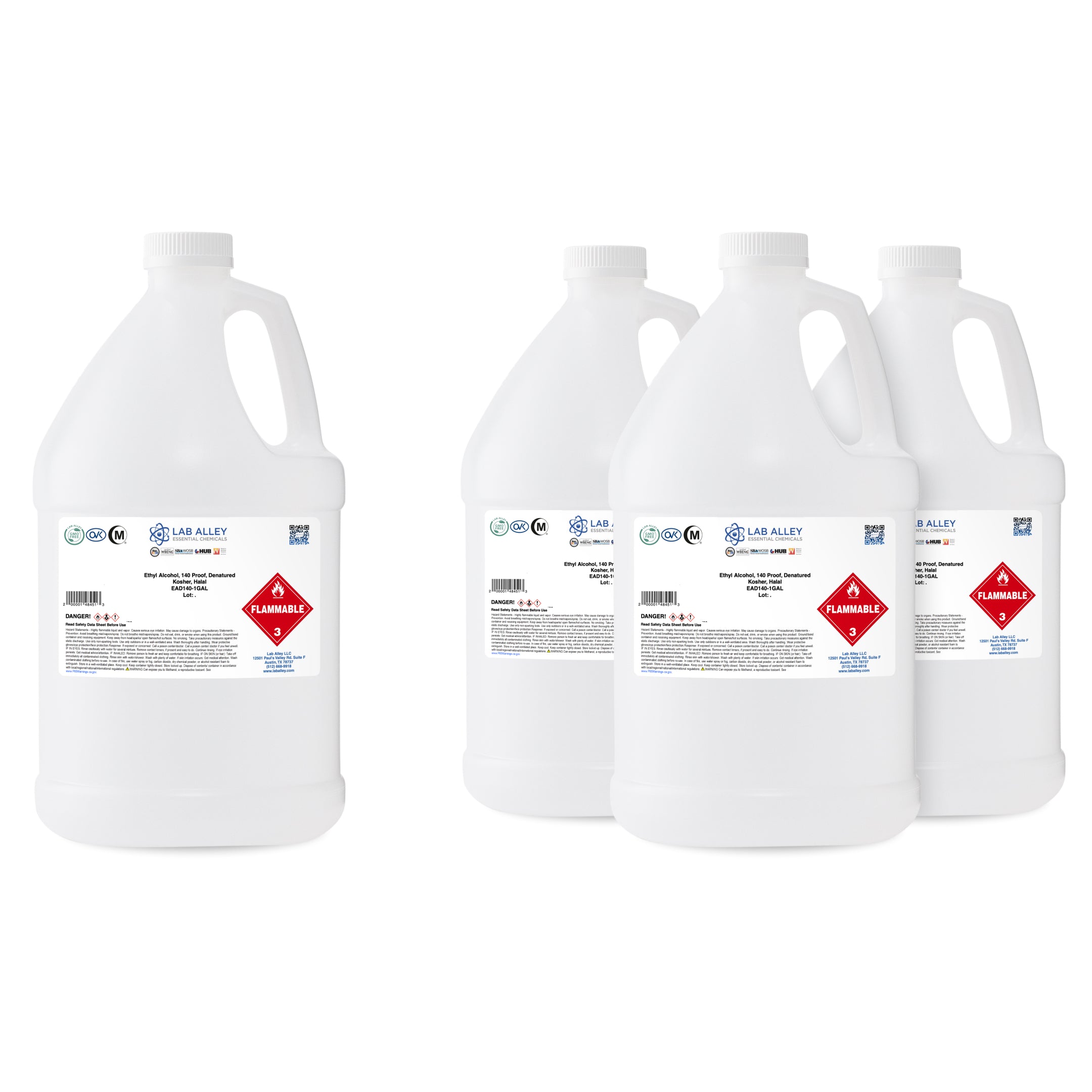 Ethanol 140 Proof (70%) Denatured Alcohol, Kosher, Halal
