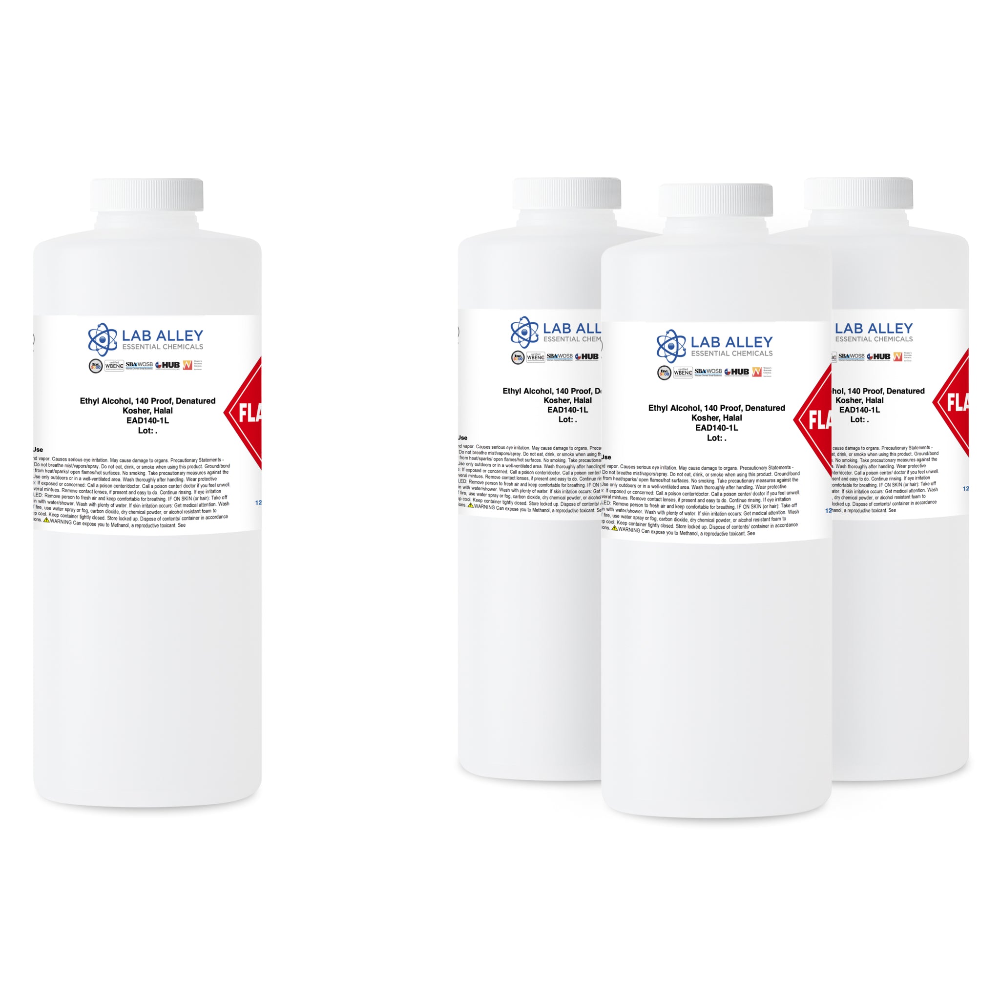 Ethanol 140 Proof (70%) Denatured Alcohol, Kosher, Halal
