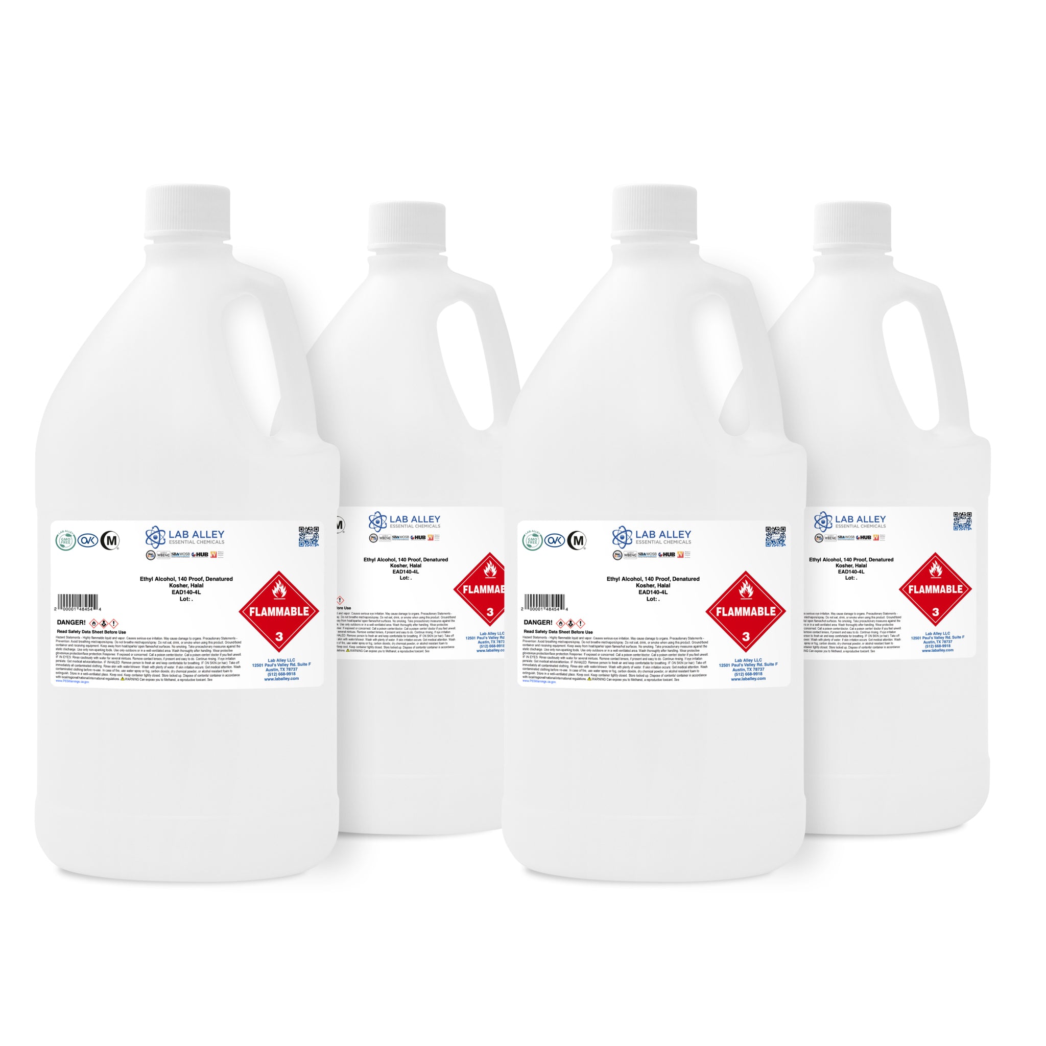 Ethanol 140 Proof (70%) Denatured Alcohol, Kosher, Halal