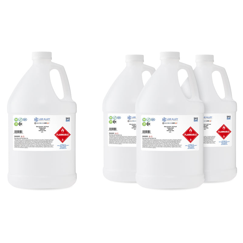 Ethanol 140 Proof (70%) Non-Denatured Alcohol, USP/FCC Food Grade, Kosher, Halal