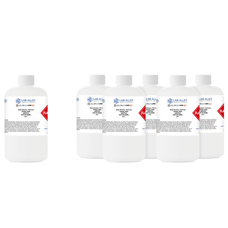 Ethanol 140 Proof (70%) Non-Denatured Alcohol, USP/FCC Food Grade, Kosher, Halal