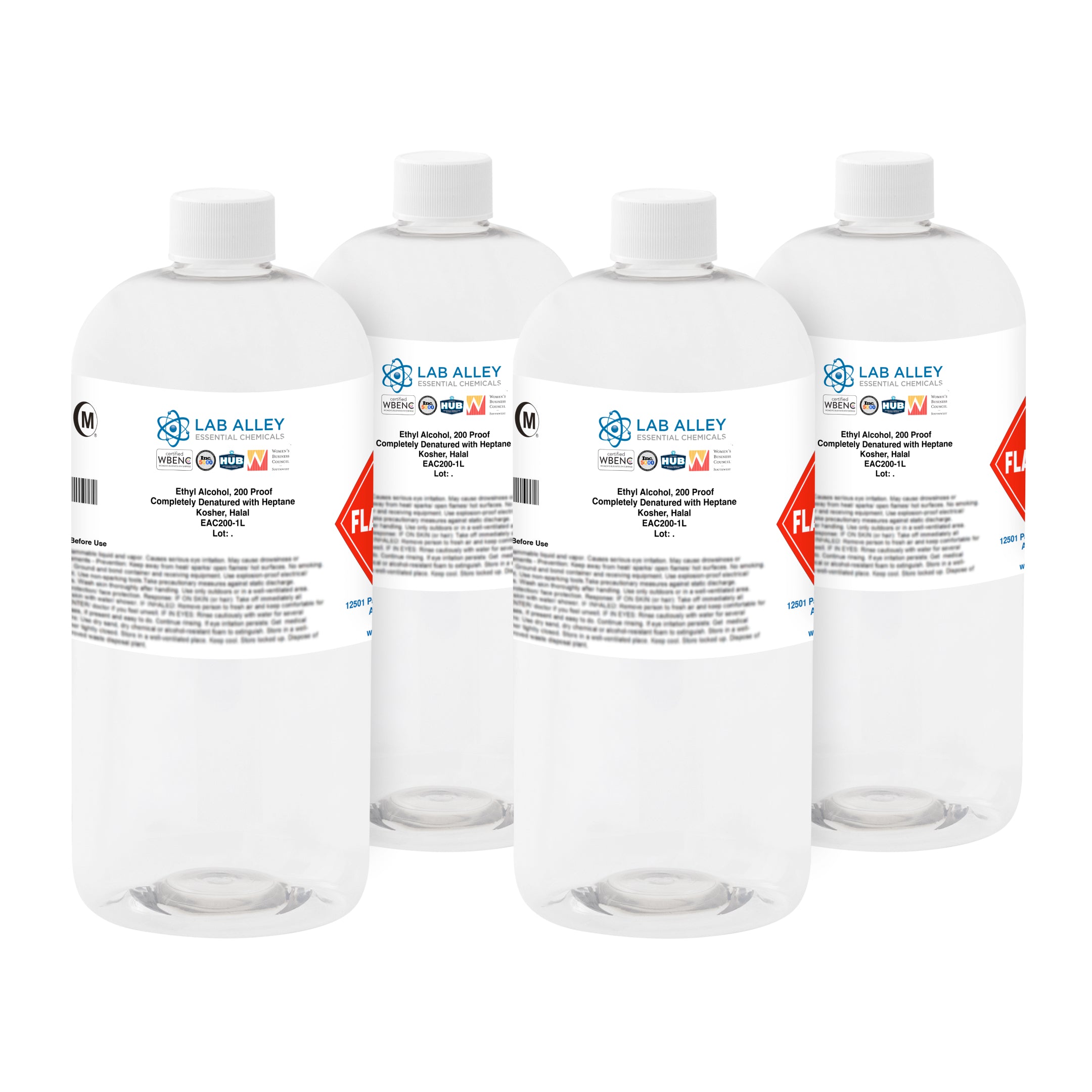 Ethanol 200 Proof (100%) Completely Denatured with Heptane, Kosher, Halal