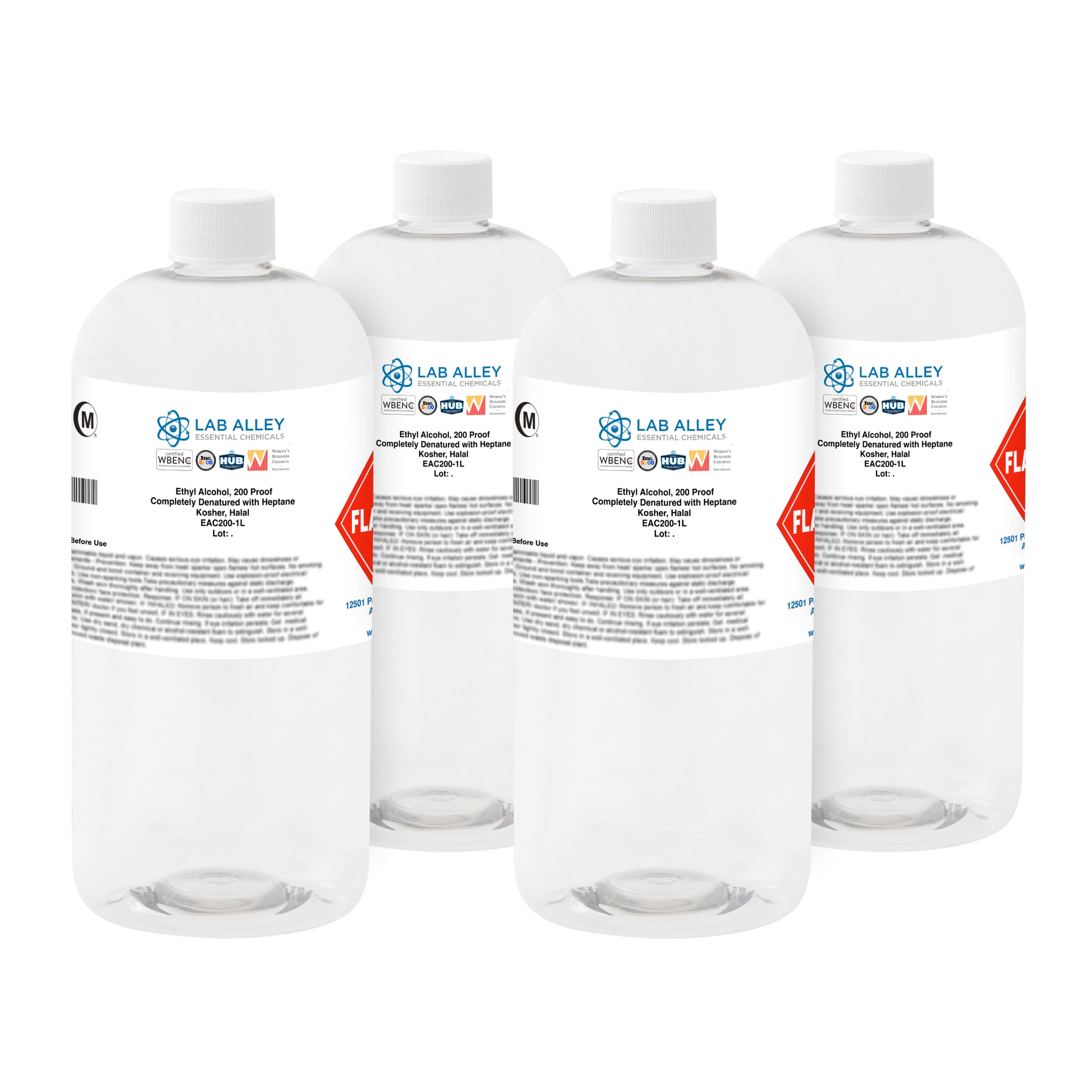 Ethanol 200 Proof (100%) Completely Denatured with Heptane, Kosher, Halal