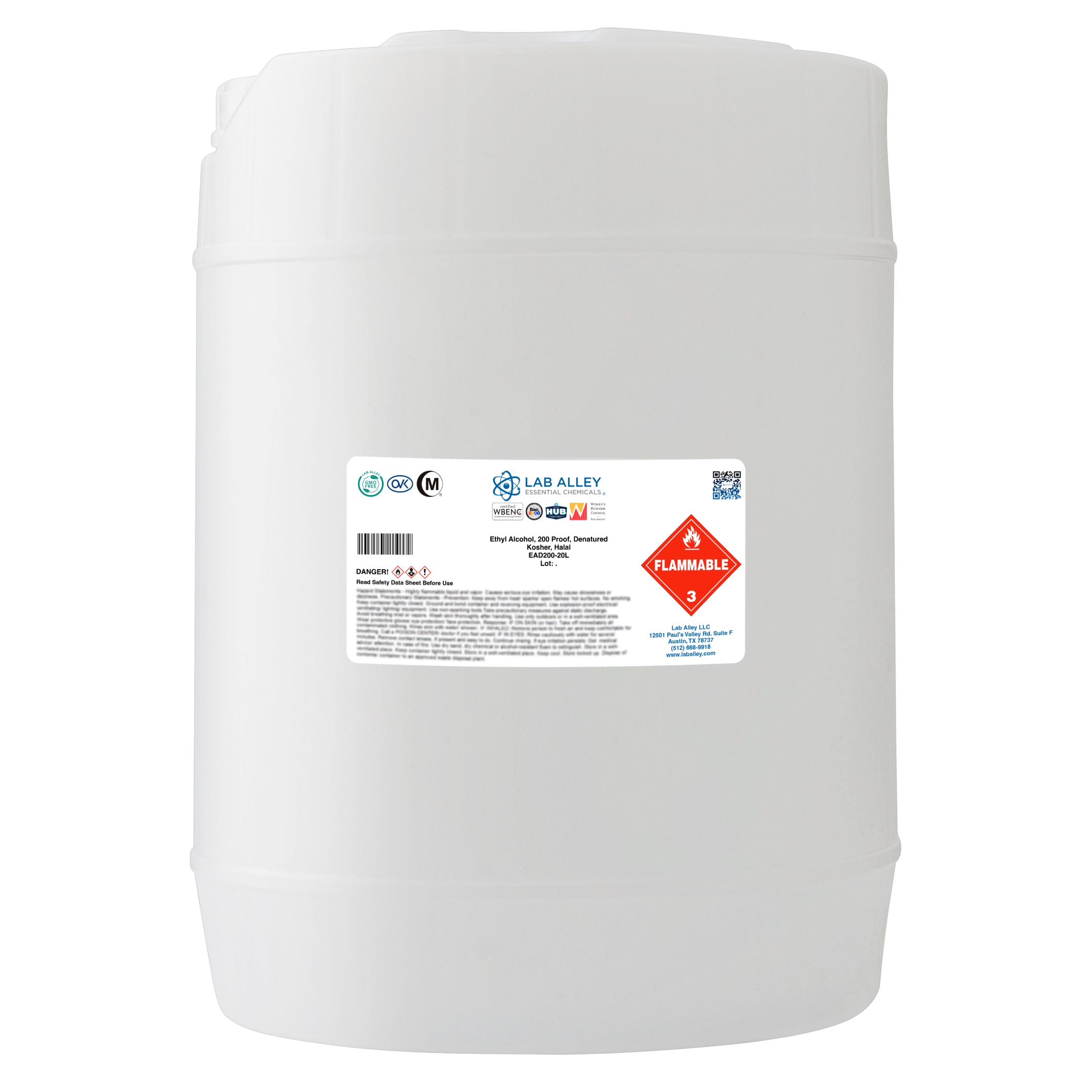 Denatured Ethanol 200 Proof, Kosher, Halal