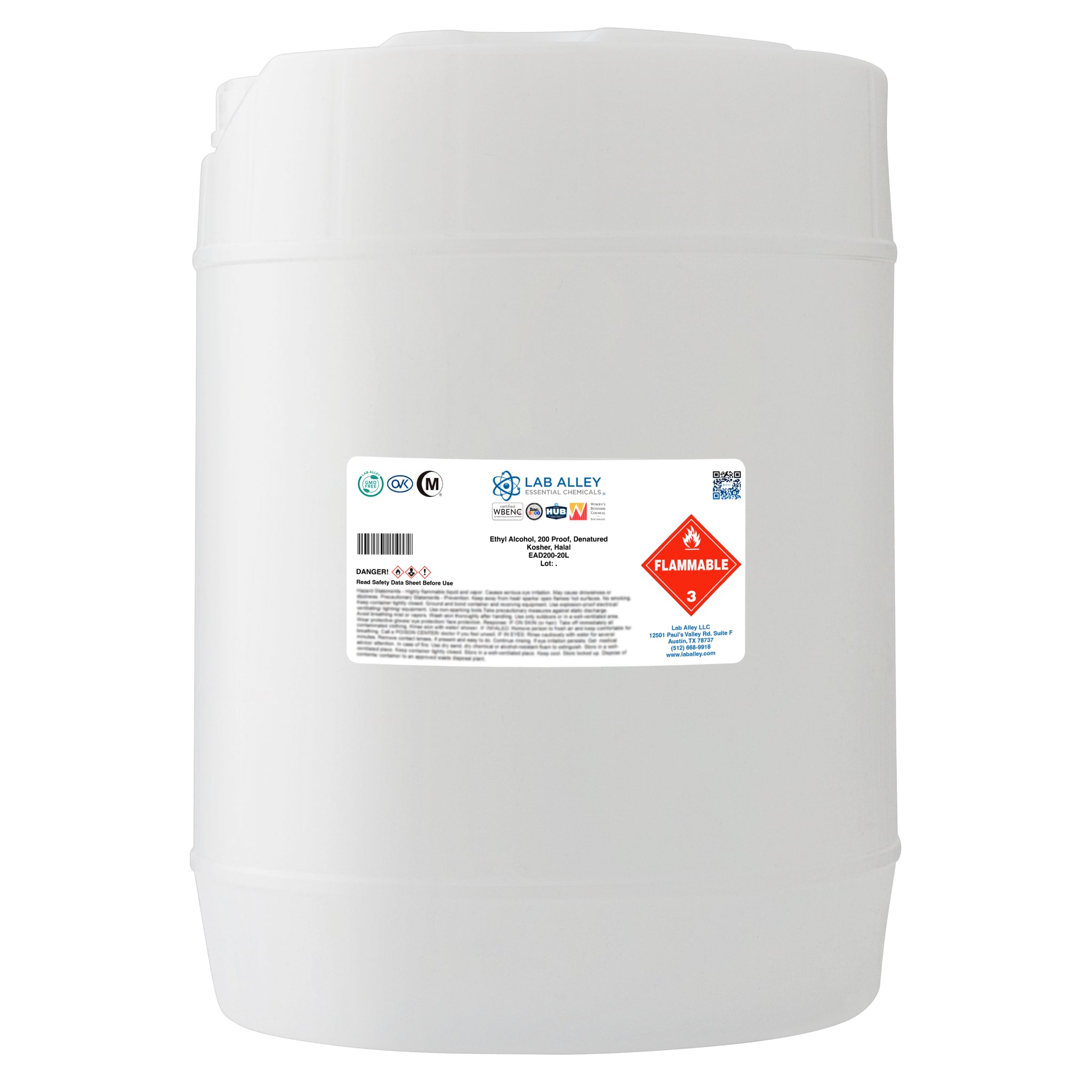 Denatured Ethanol 200 Proof, Kosher, Halal