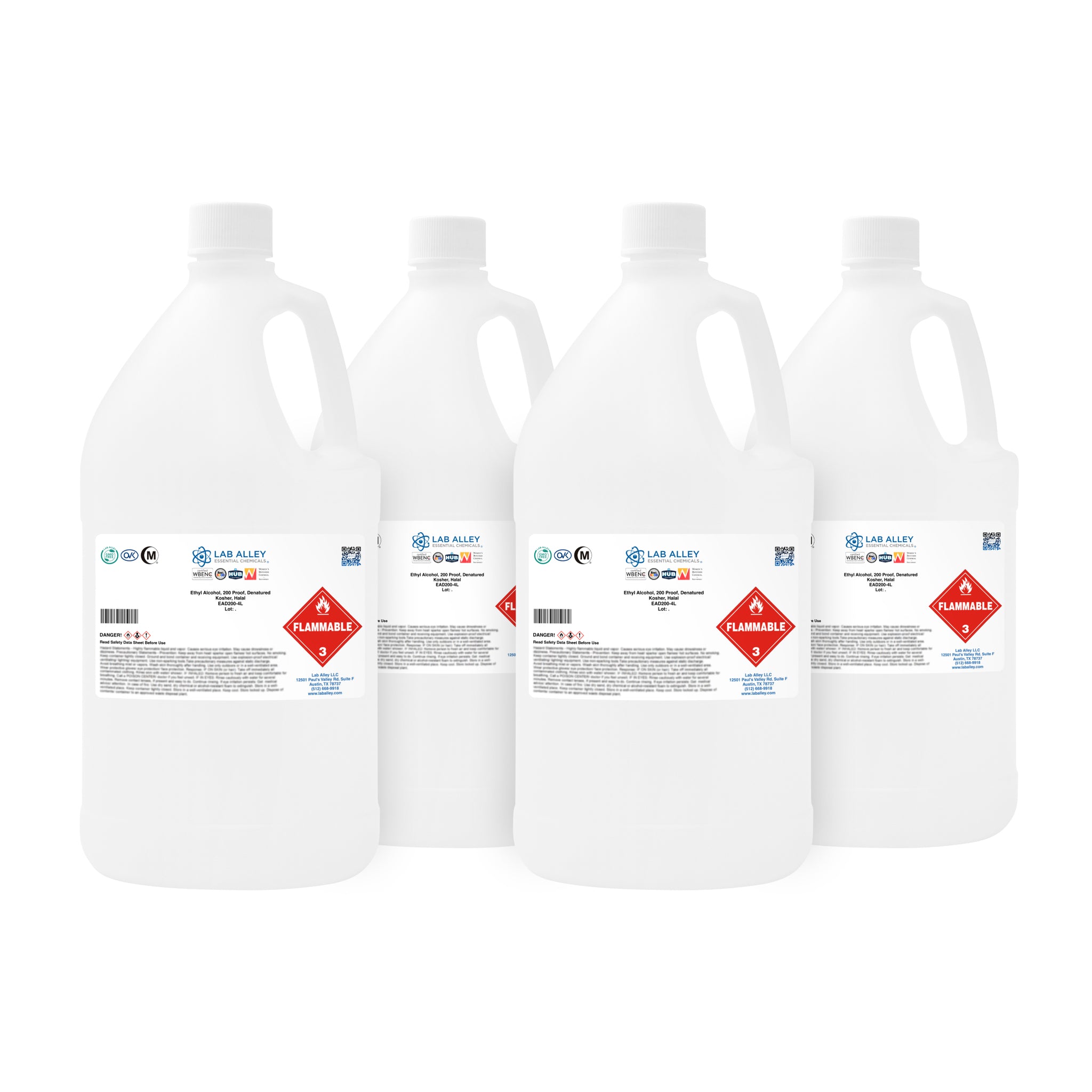 Denatured Ethanol 200 Proof, Kosher, Halal