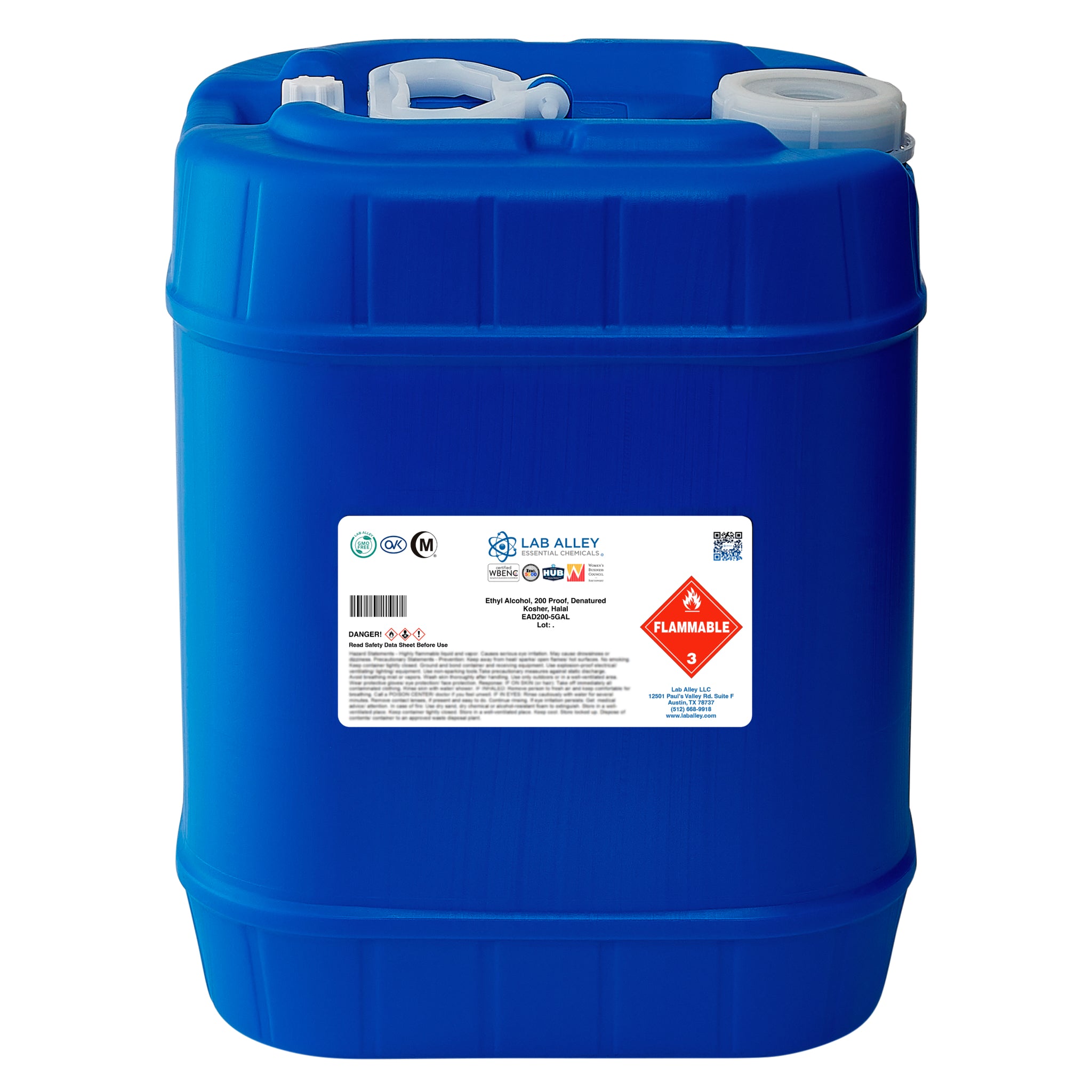 Denatured Ethanol 200 Proof, Kosher, Halal