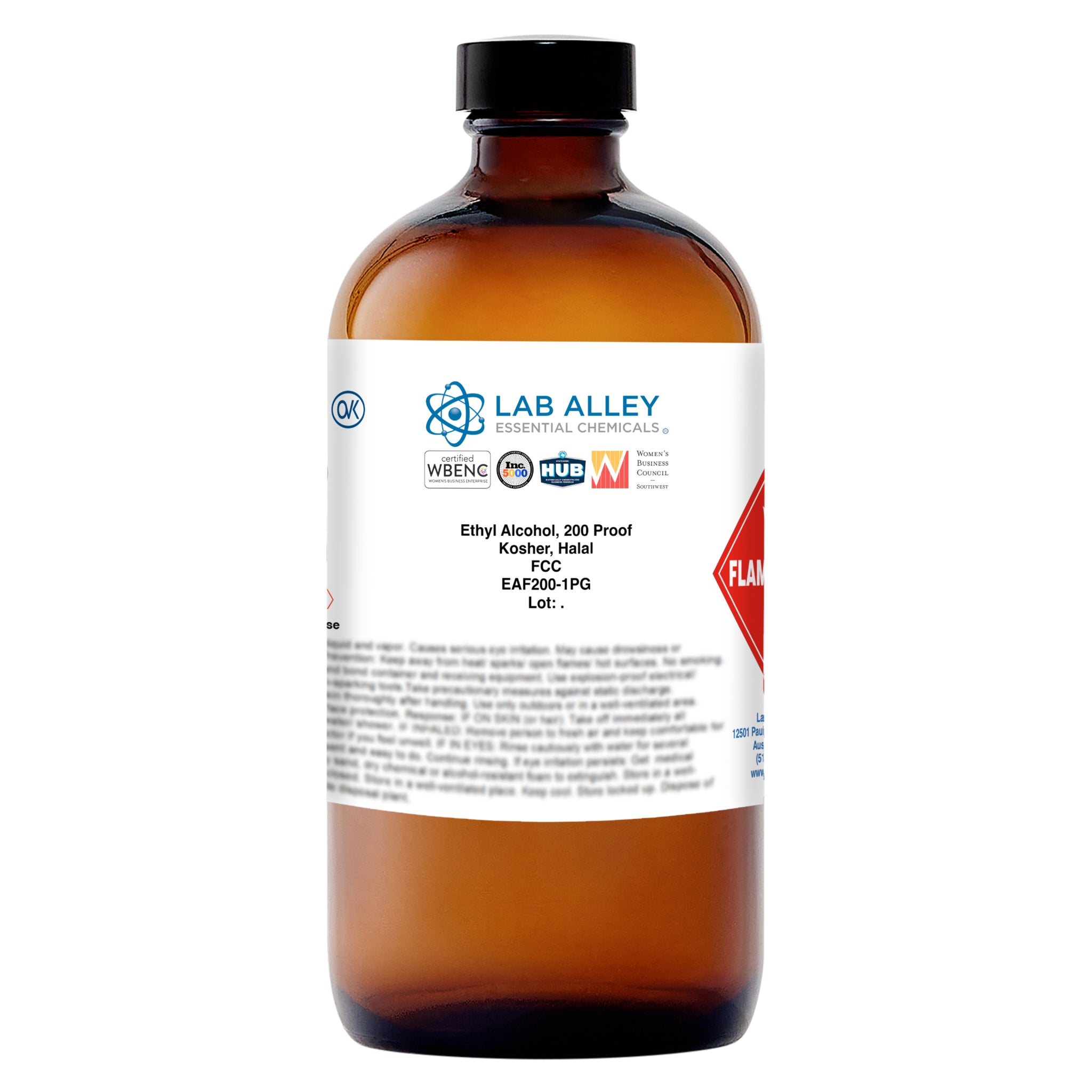 Food Grade Ethanol, 200 Proof, Kosher, Halal