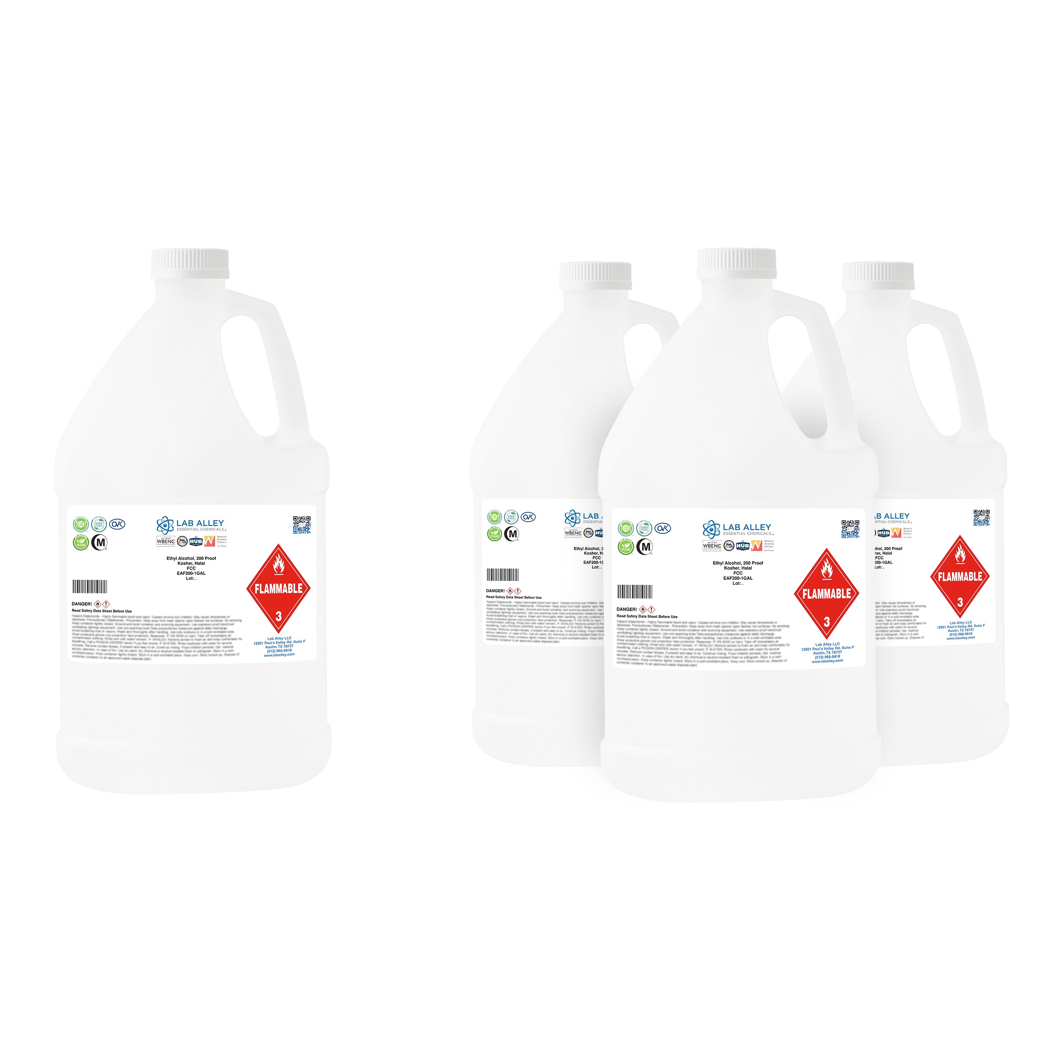 Food Grade Ethanol, 200 Proof, Kosher, Halal