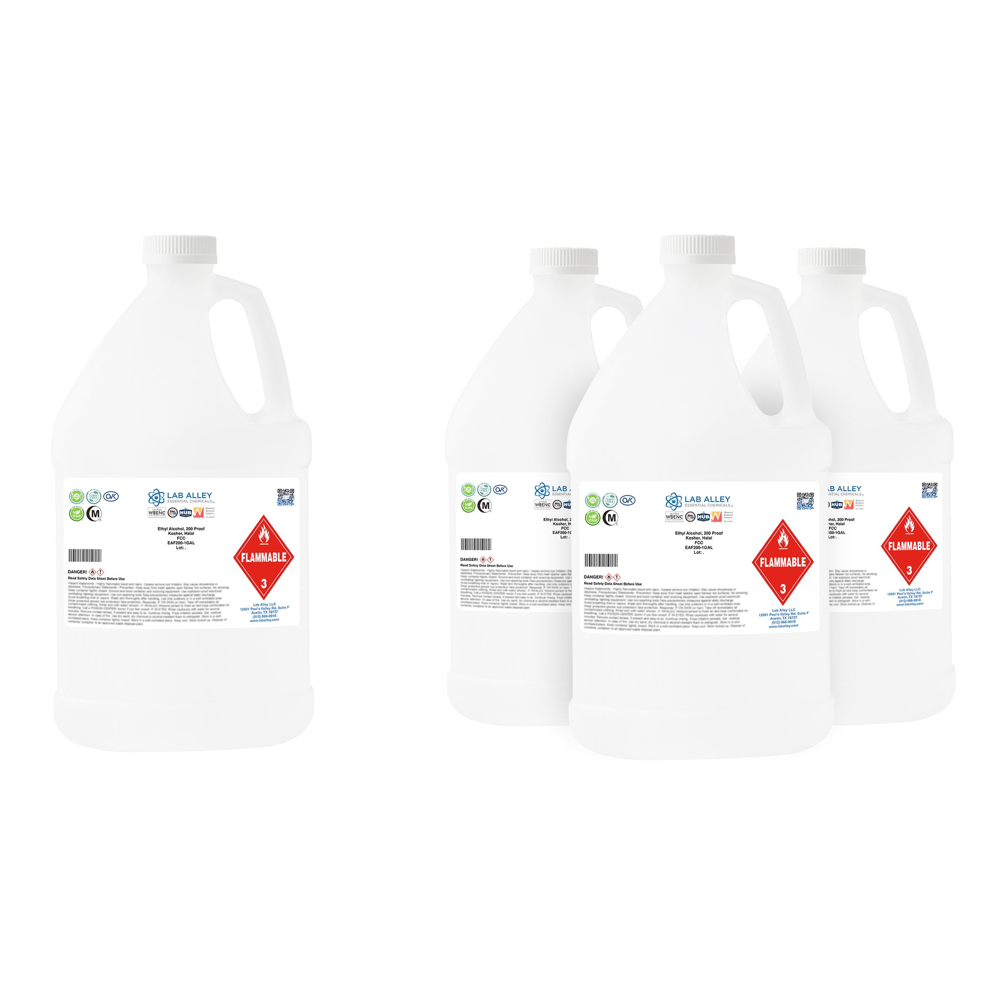 Food Grade Ethanol, 200 Proof, Kosher, Halal