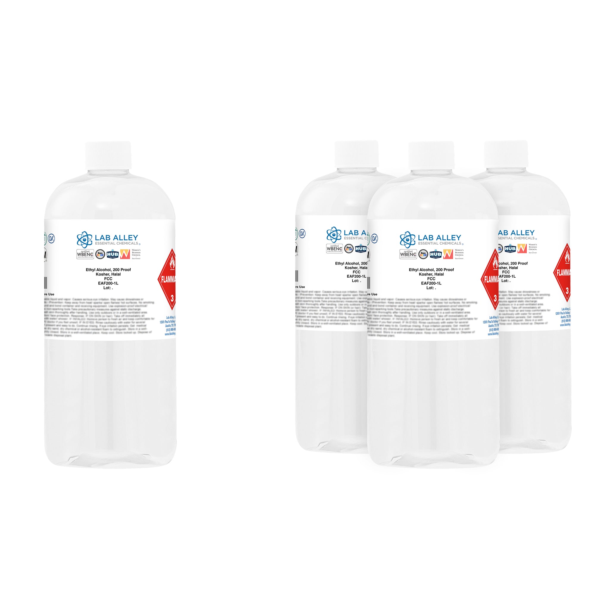 Food Grade Ethanol, 200 Proof, Kosher, Halal