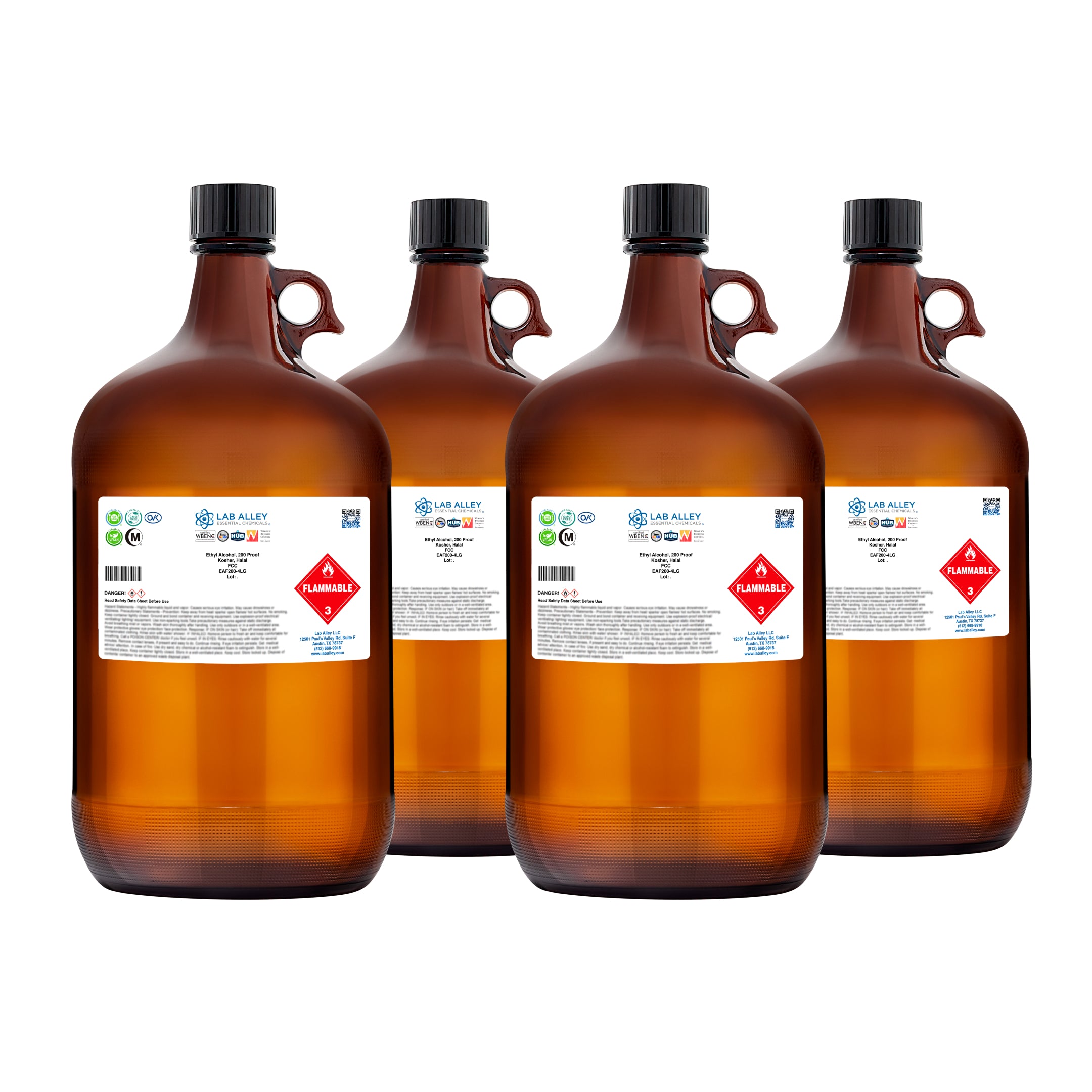 Food Grade Ethanol, 200 Proof, Kosher, Halal