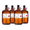 4 x 4 Liters Glass Bottles