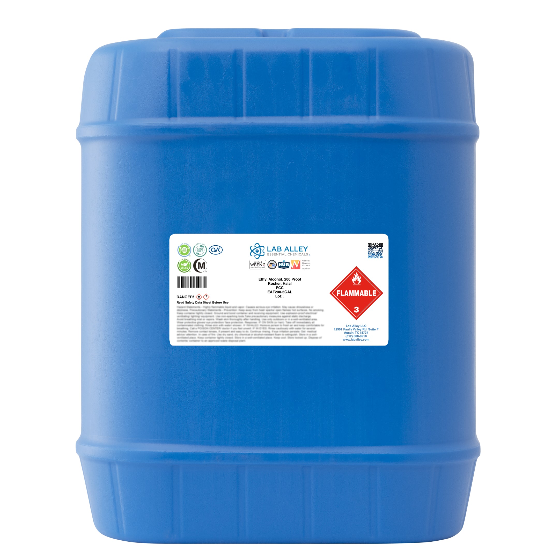 Food Grade Ethanol, 200 Proof, Kosher, Halal