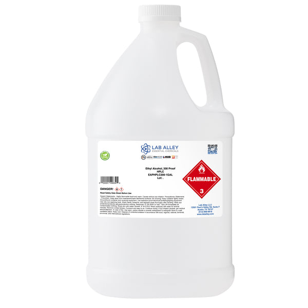 Ethanol HPLC Grade 200 Proof (100%) Non-Denatured Pure Alcohol