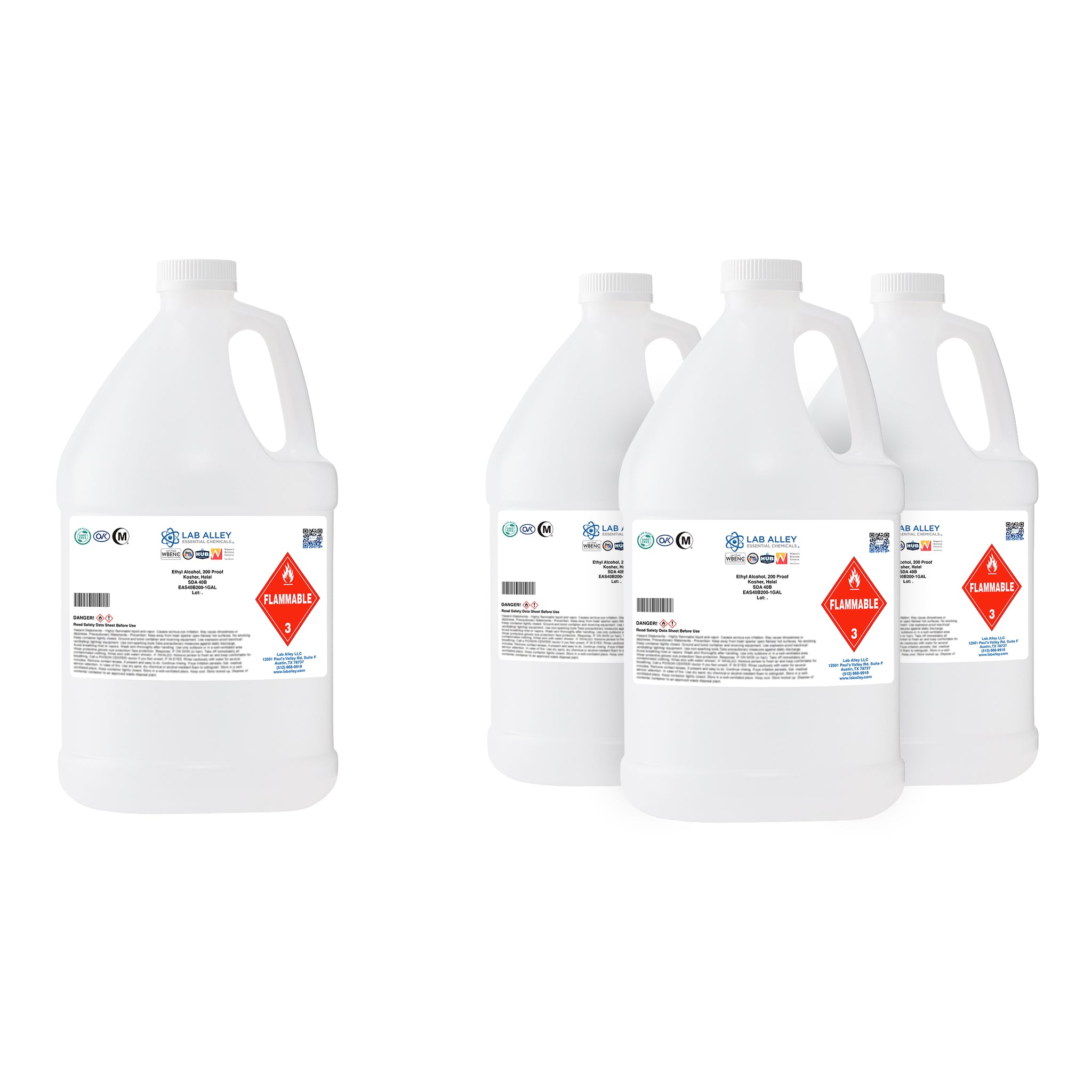 SDA 40B Ethanol 200 Proof (100%), Kosher, Halal