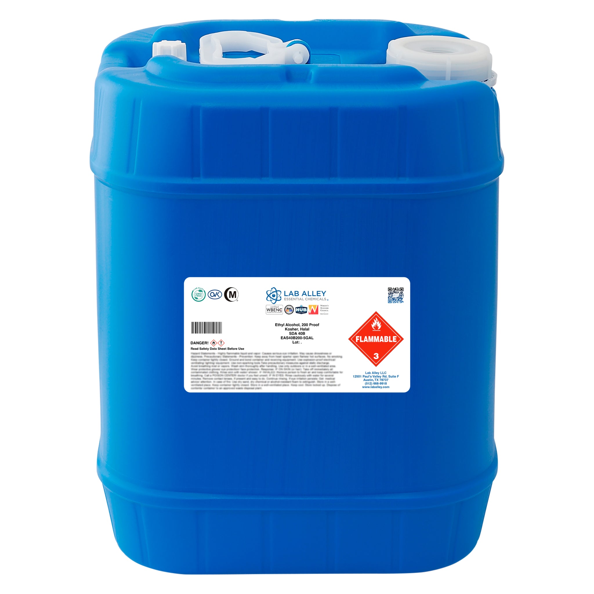 SDA 40B Ethanol 200 Proof (100%), Kosher, Halal