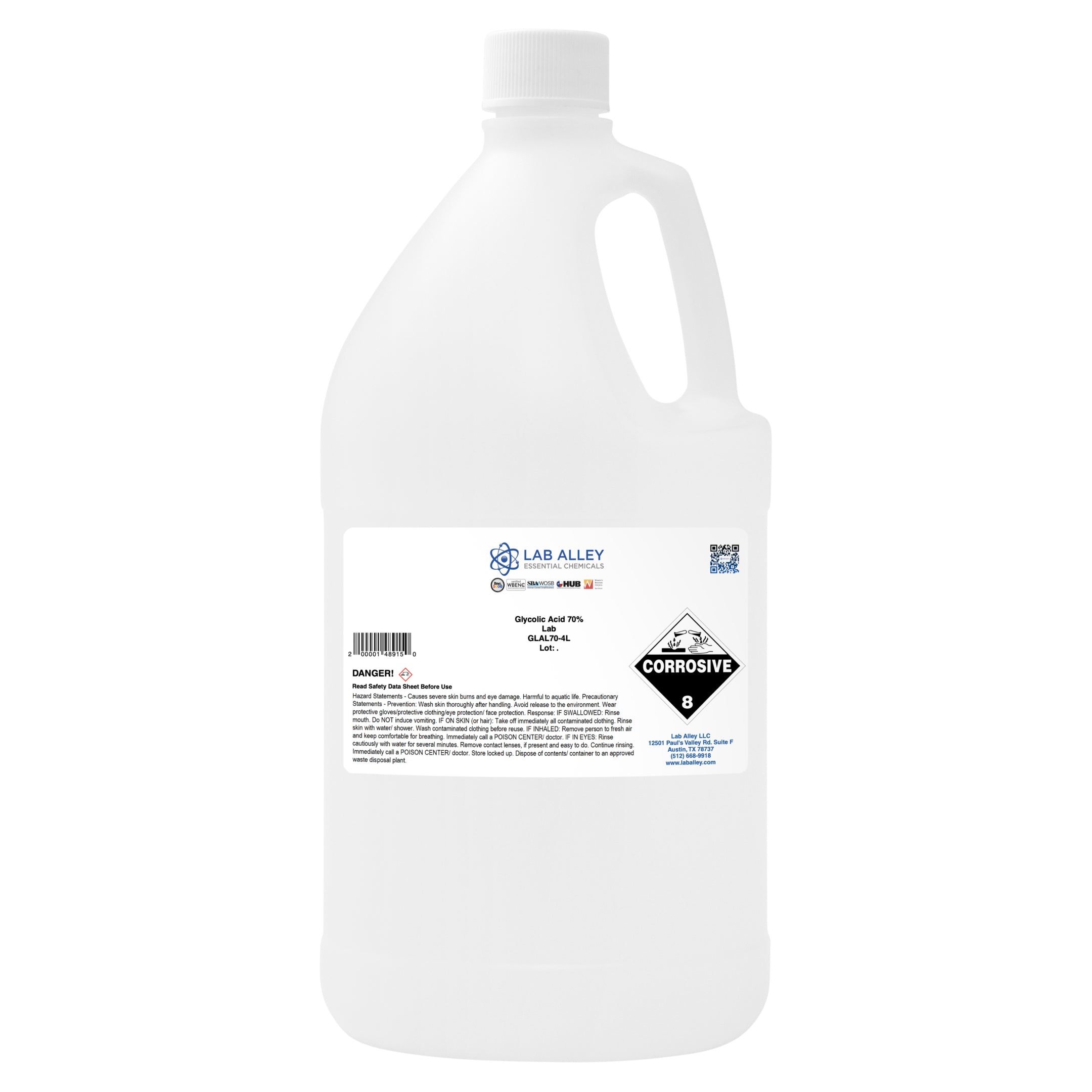 Glycolic Acid 70% Solution, Lab Grade