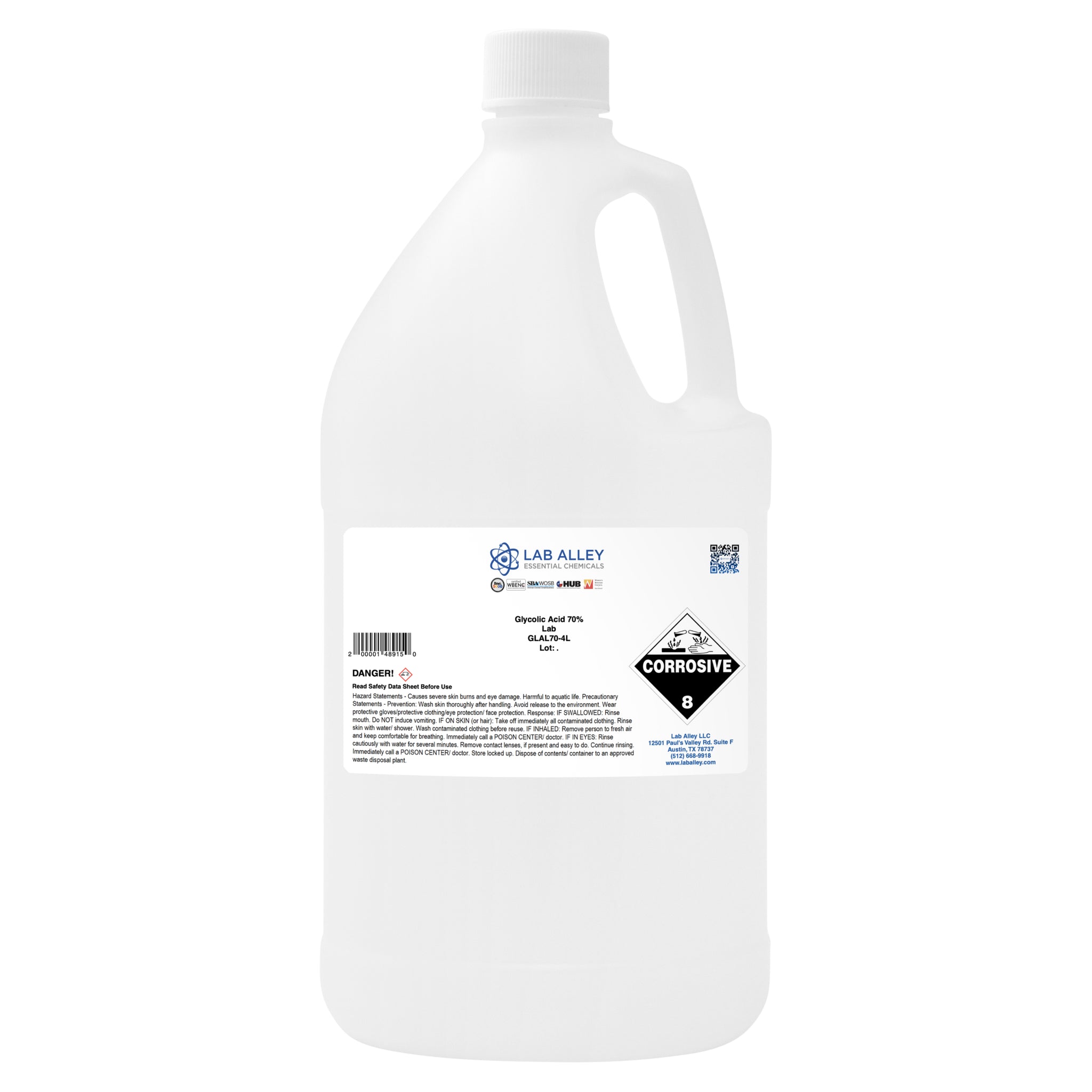 Glycolic Acid 70% Solution, Lab Grade