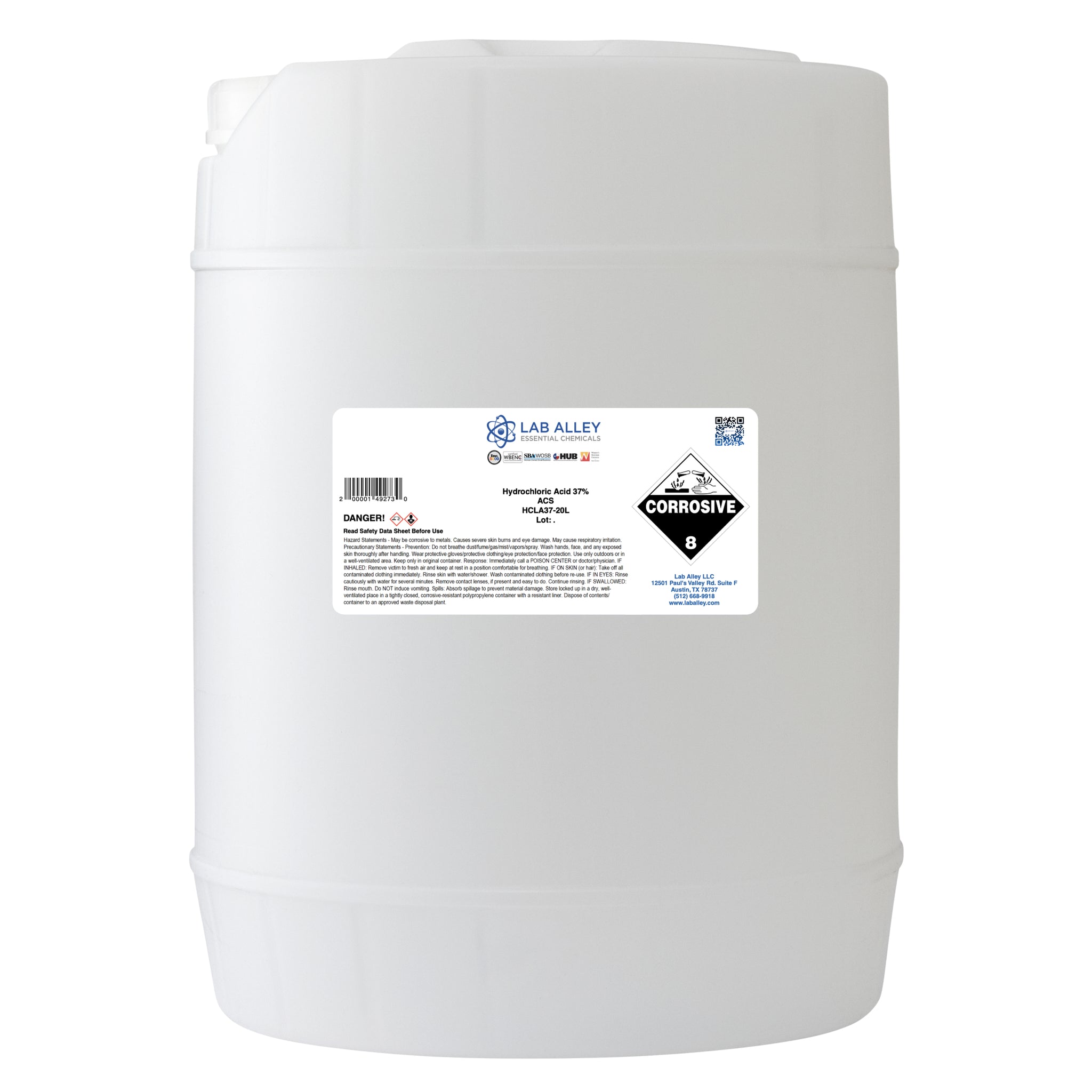 Hydrochloric Acid 37% Solution, ACS Reagent Grade