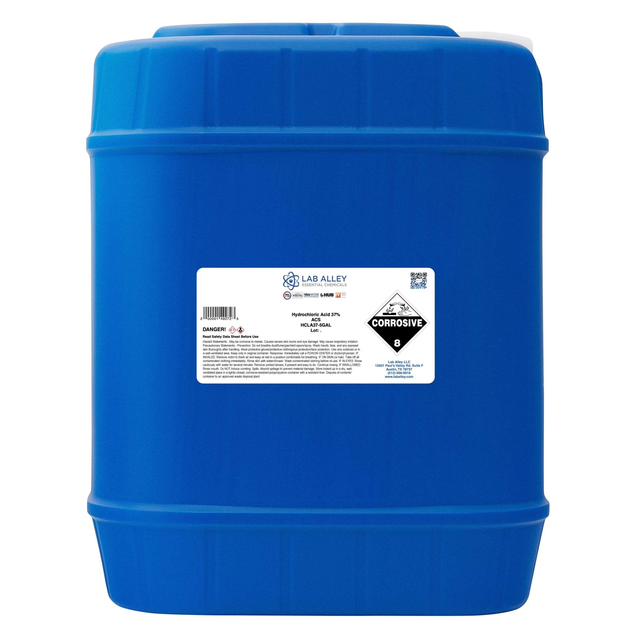 Hydrochloric Acid 37% Solution, ACS Reagent Grade