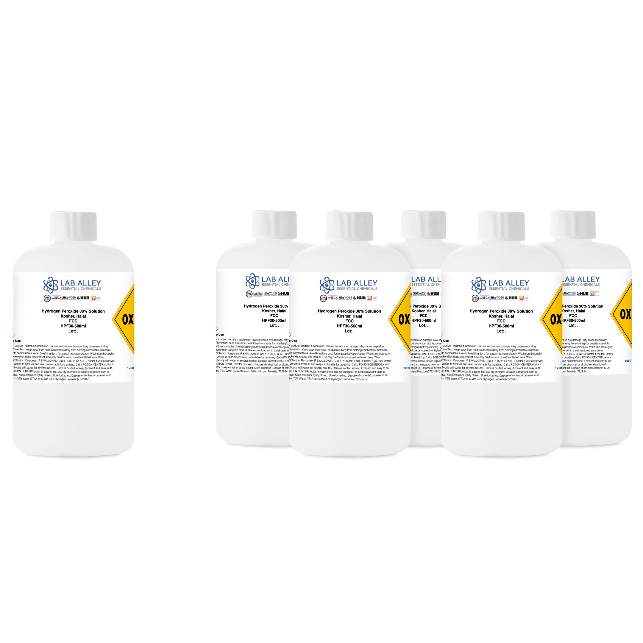 Hydrogen Peroxide 30% Solution, Food Grade, Kosher, Halal