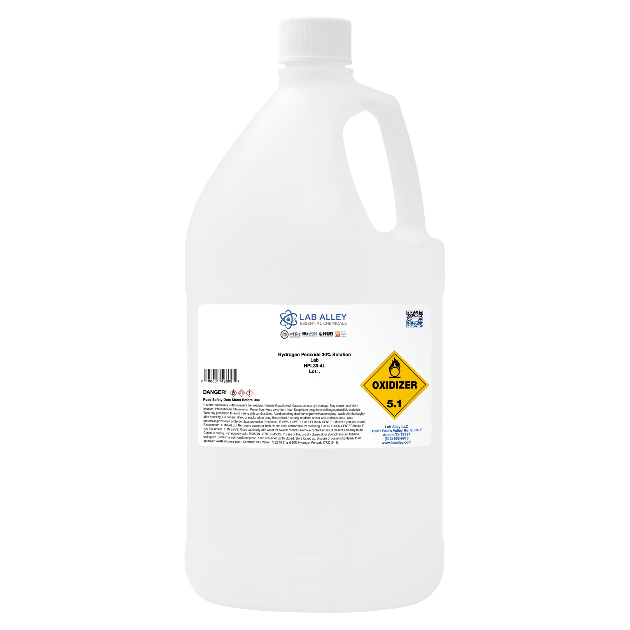 Hydrogen Peroxide 30% Solution, Lab Grade