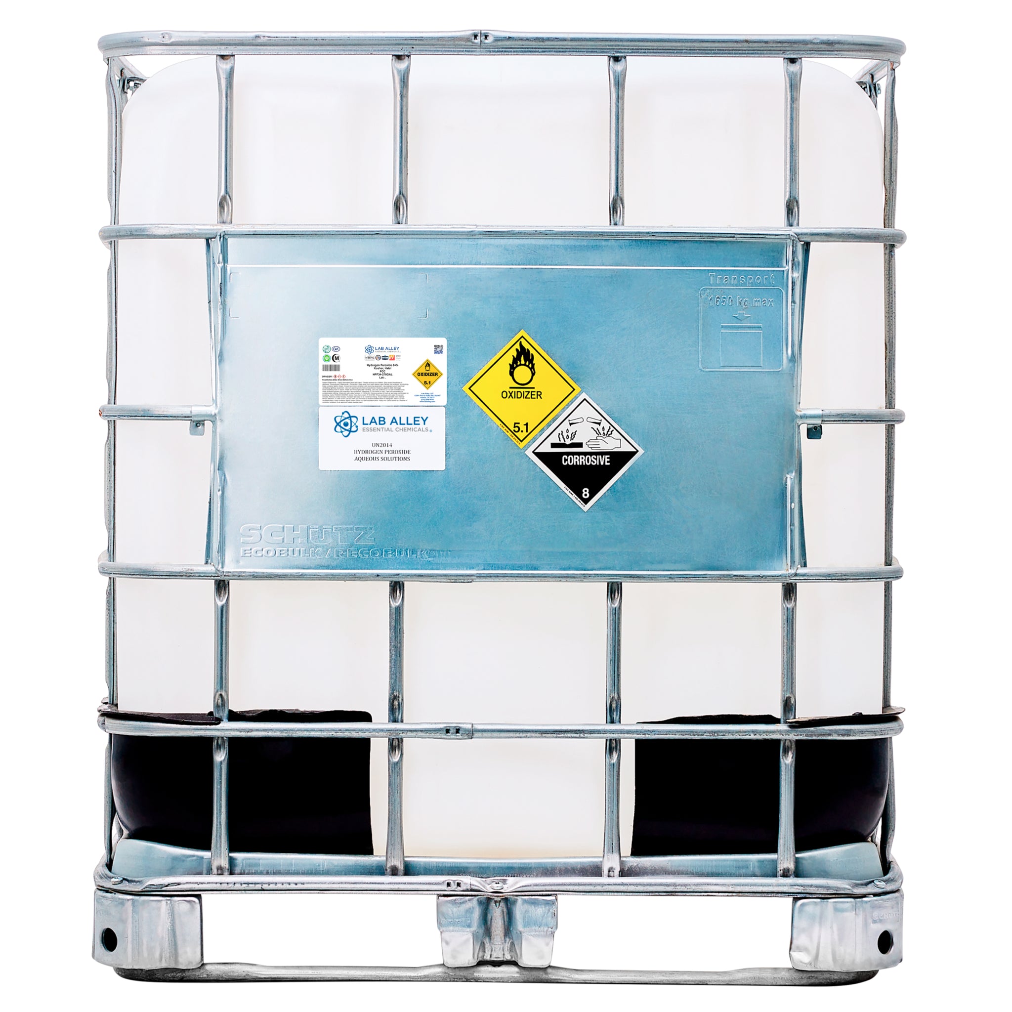 Hydrogen Peroxide 34% Food Grade, Kosher, Halal