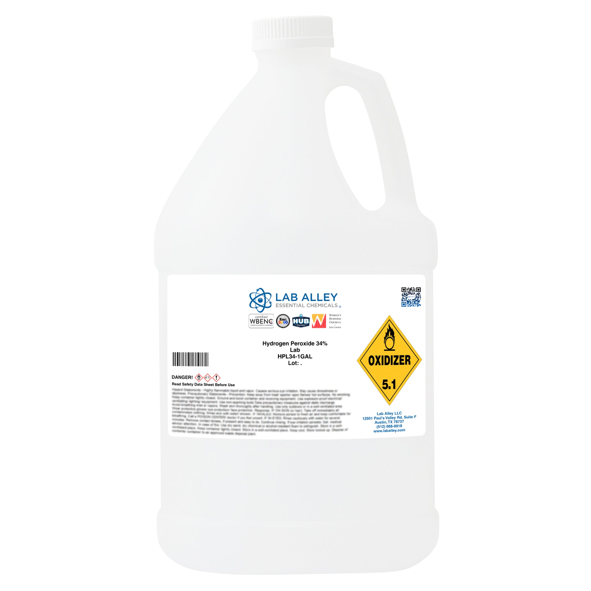 Hydrogen Peroxide 34% Solution, Lab Grade