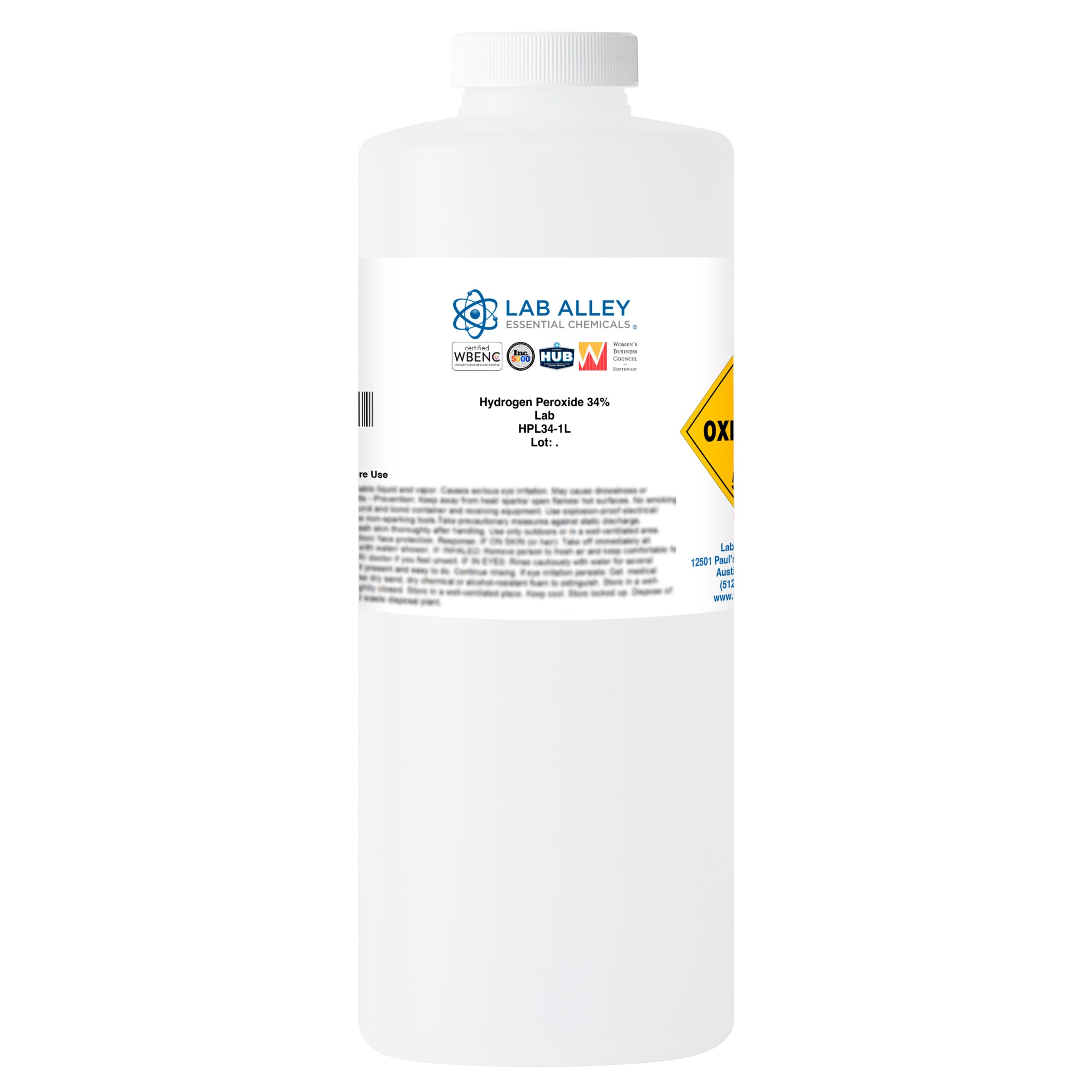 Hydrogen Peroxide 34% Solution, Lab Grade