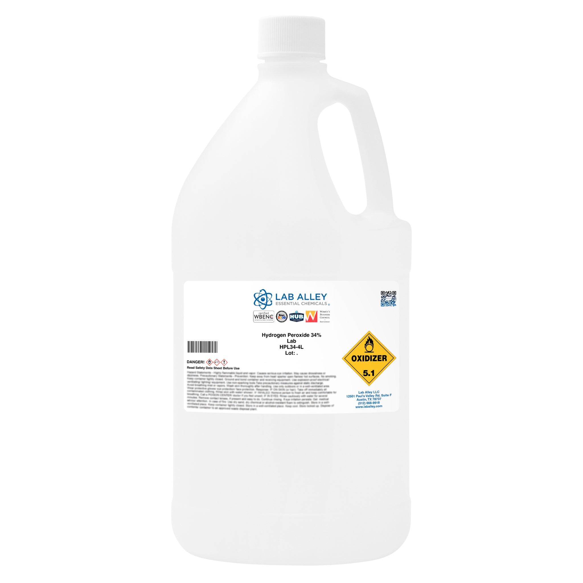 Hydrogen Peroxide 34% Solution, Lab Grade