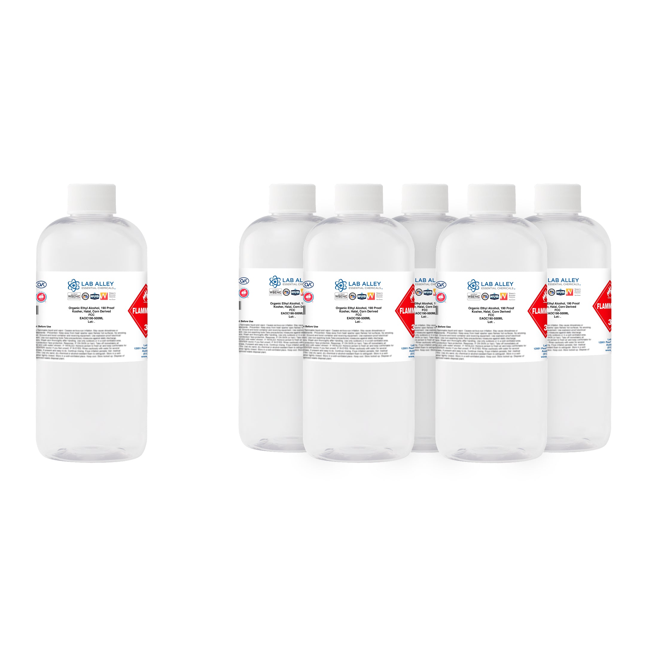 Organic Ethyl Alcohol, Corn, 190 Proof, Kosher, Halal, FCC