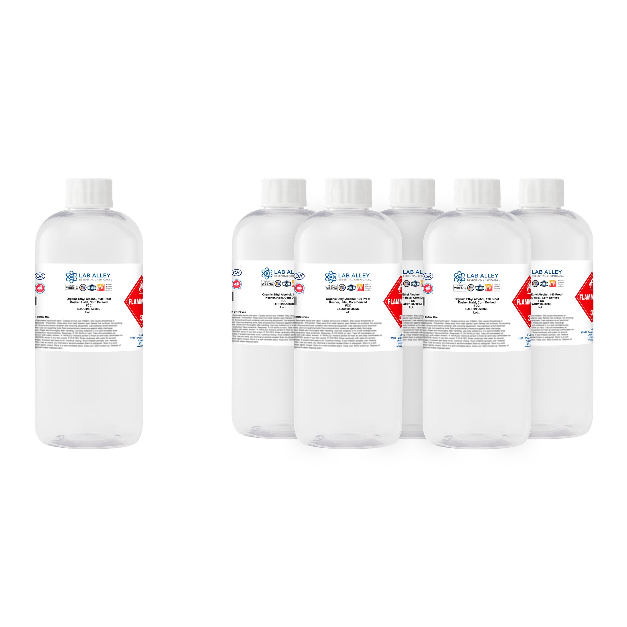 Organic Ethyl Alcohol, Corn, 190 Proof, Kosher, Halal, FCC