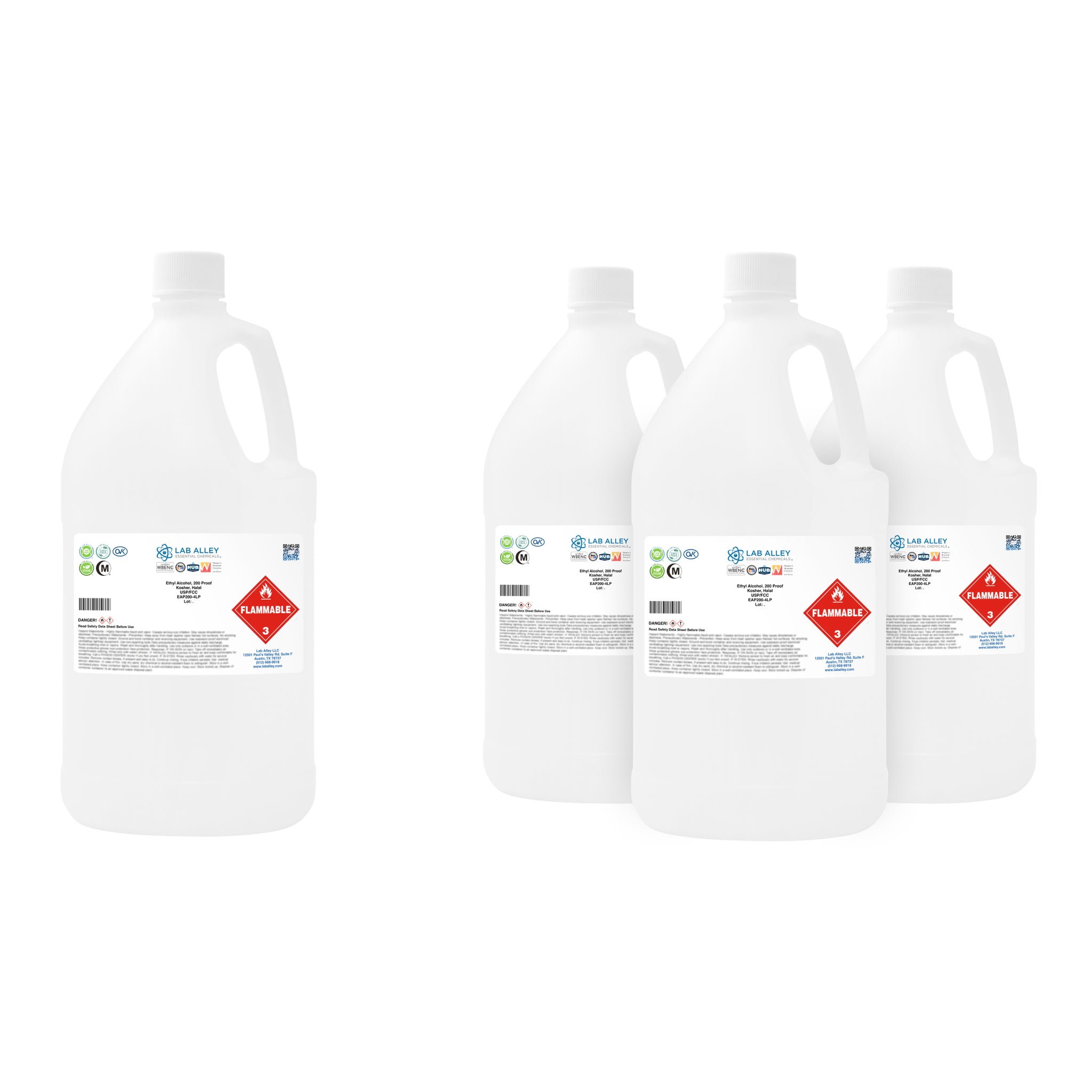 Ethanol 200 Proof (100%) Undenatured Alcohol, USP/FCC Food Grade, Kosher, Halal
