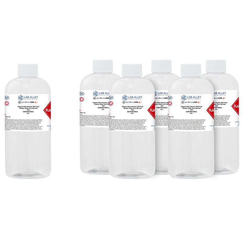 Organic Ethyl Alcohol, Corn, 200 Proof, Kosher, Halal, FCC