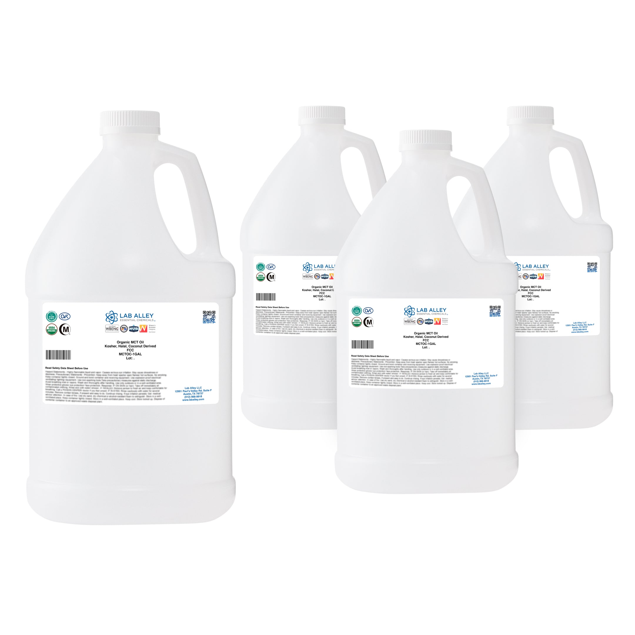 Organic MCT Oil, Kosher, Halal, USP/FCC