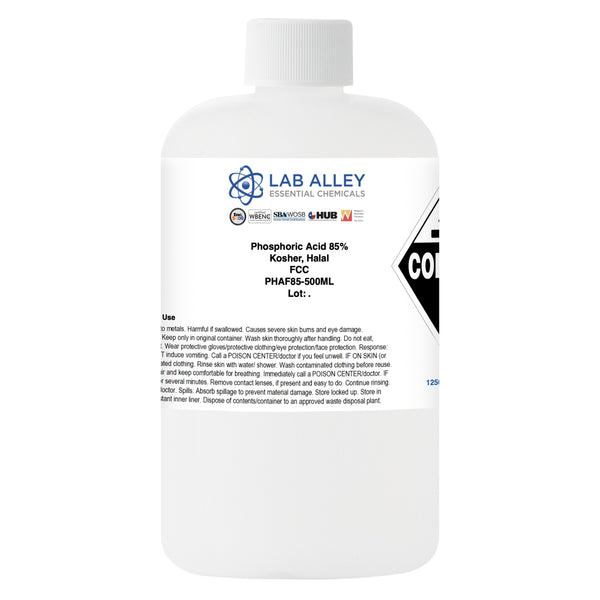 Phosphoric Acid 85% Solution, Food Grade (FCC), Kosher, Halal