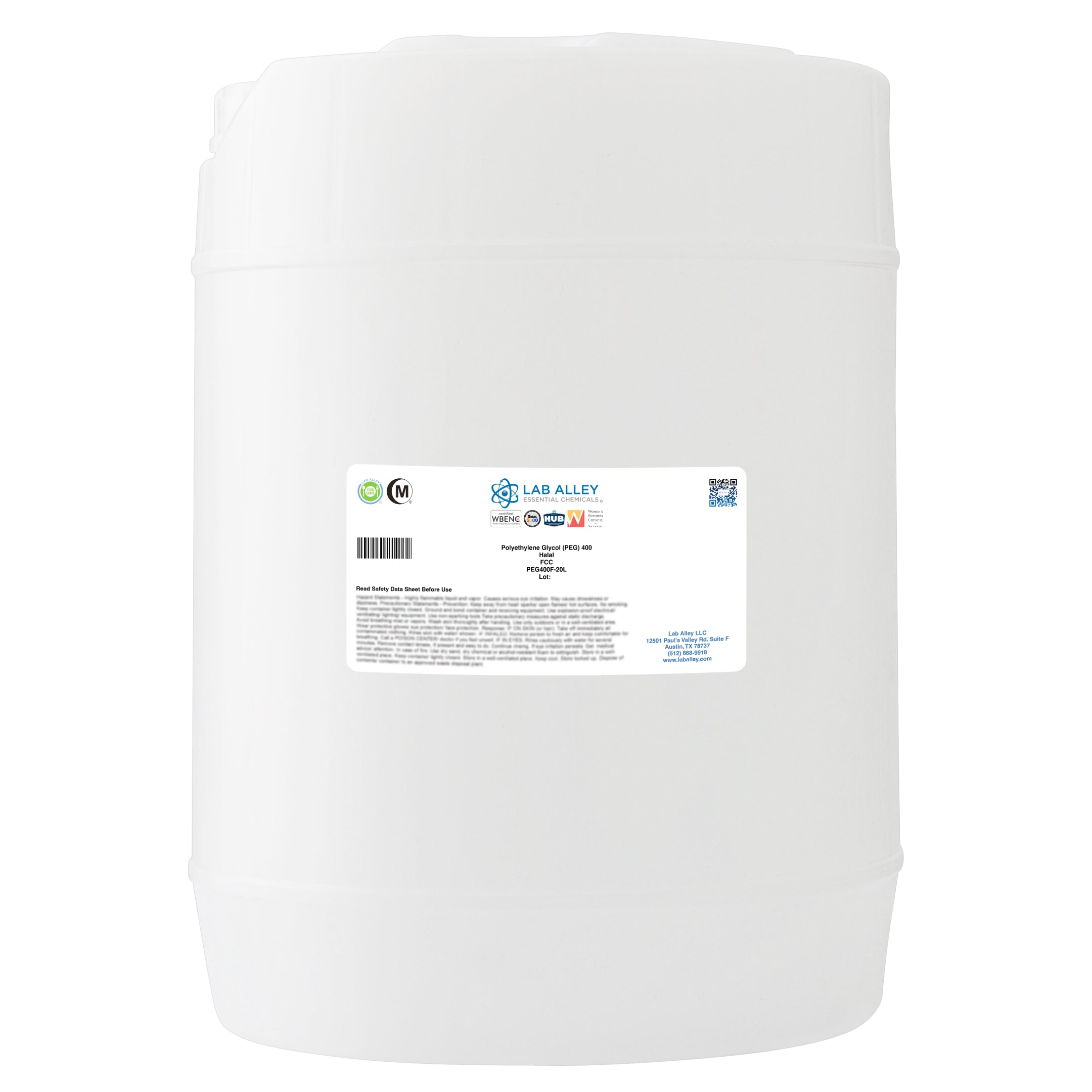 Polyethylene Glycol (PEG) 400 Food Grade (FCC), Halal