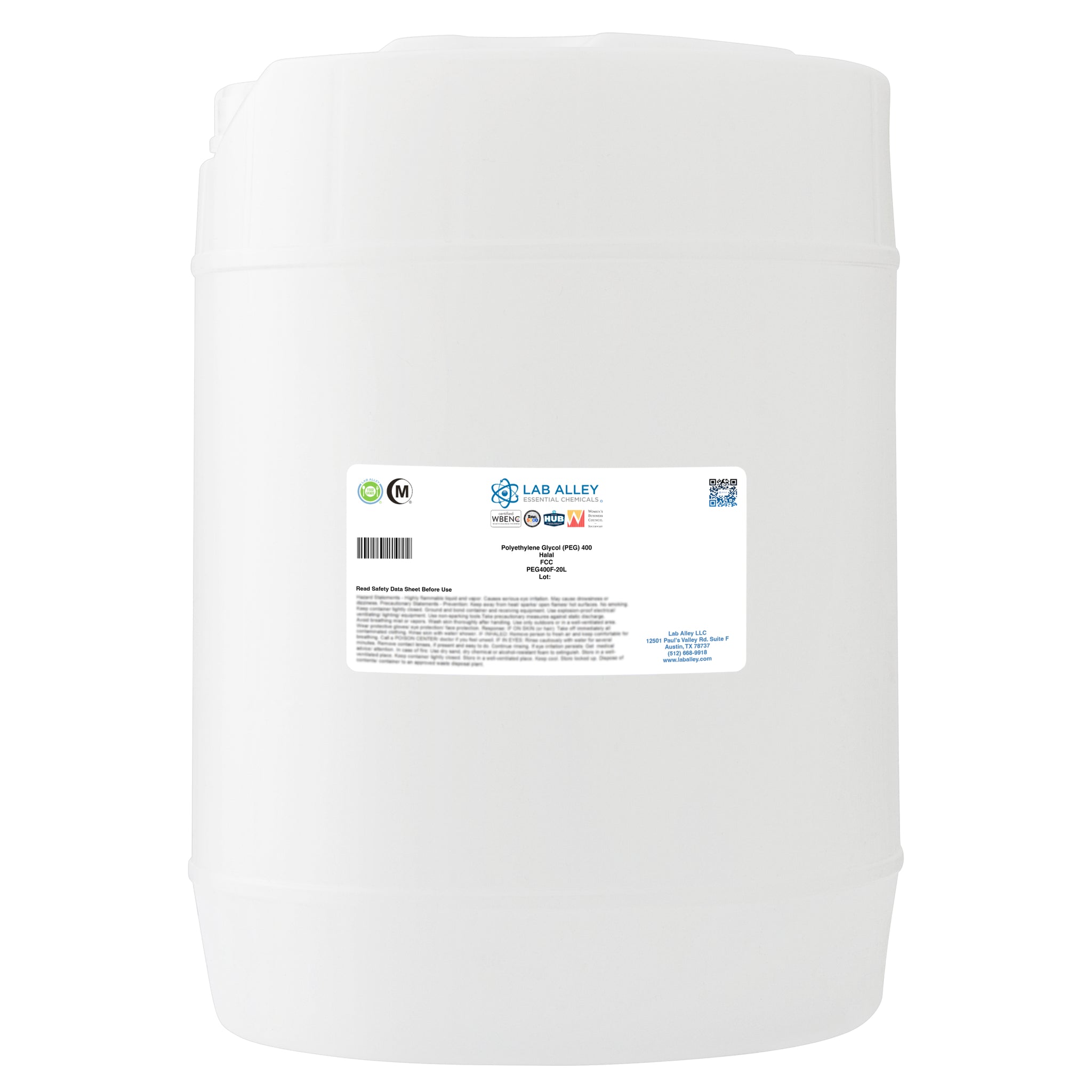 Polyethylene Glycol (PEG) 400 Food Grade (FCC), Halal